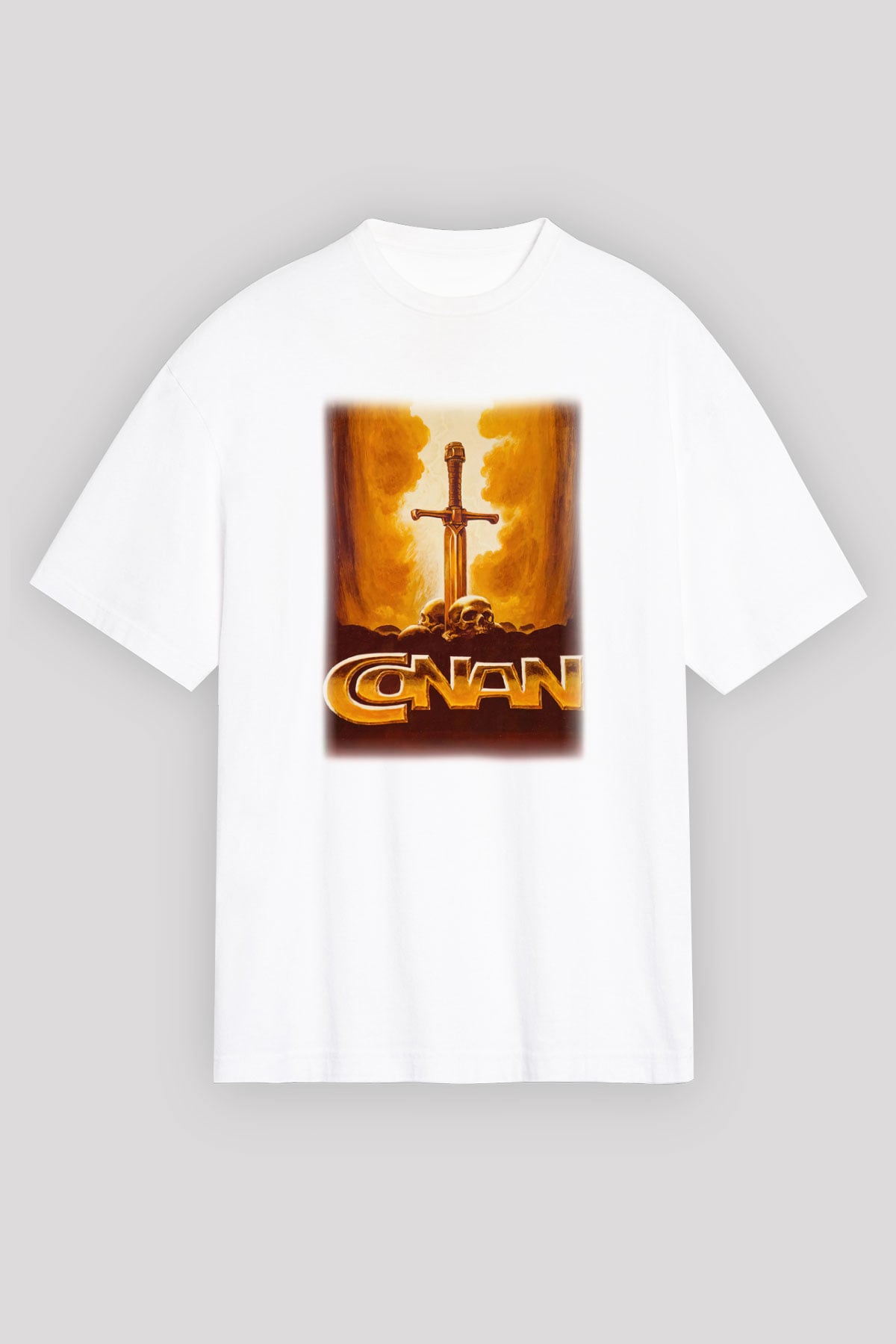 Conan the Barbarian Beyaz Unisex Oversize Tişört T-Shirt