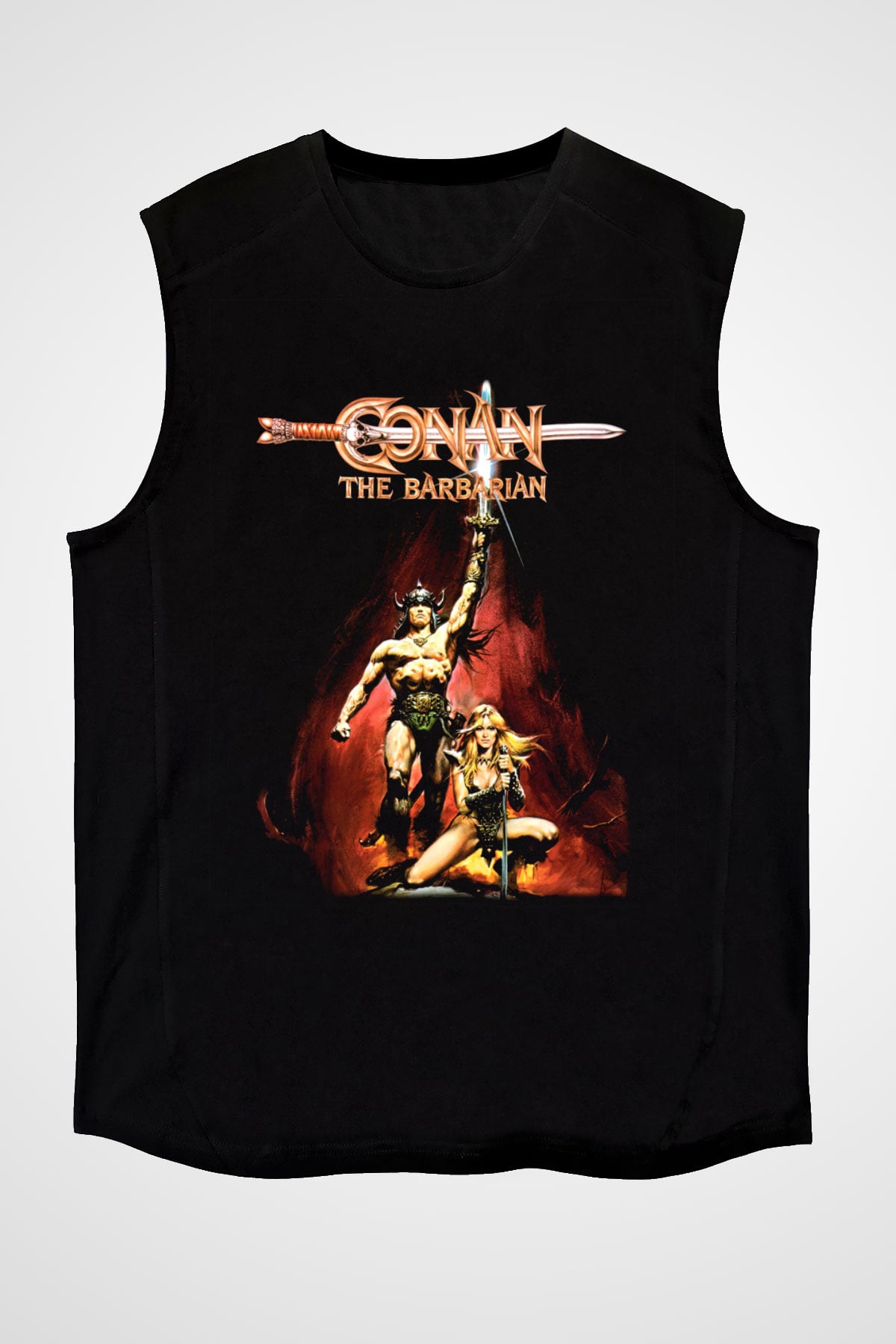 Conan The Barbarian Siyah Unisex Kolsuz Tişört