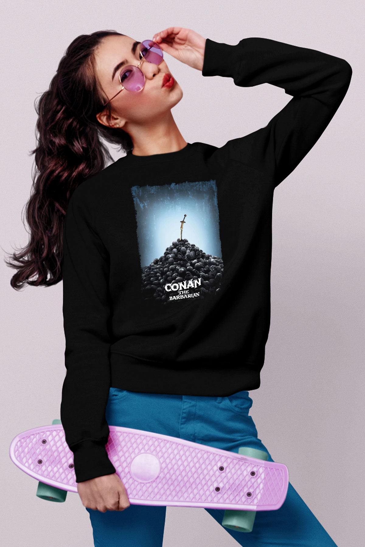 Conan the Barbarian Siyah Unisex Sweatshirt