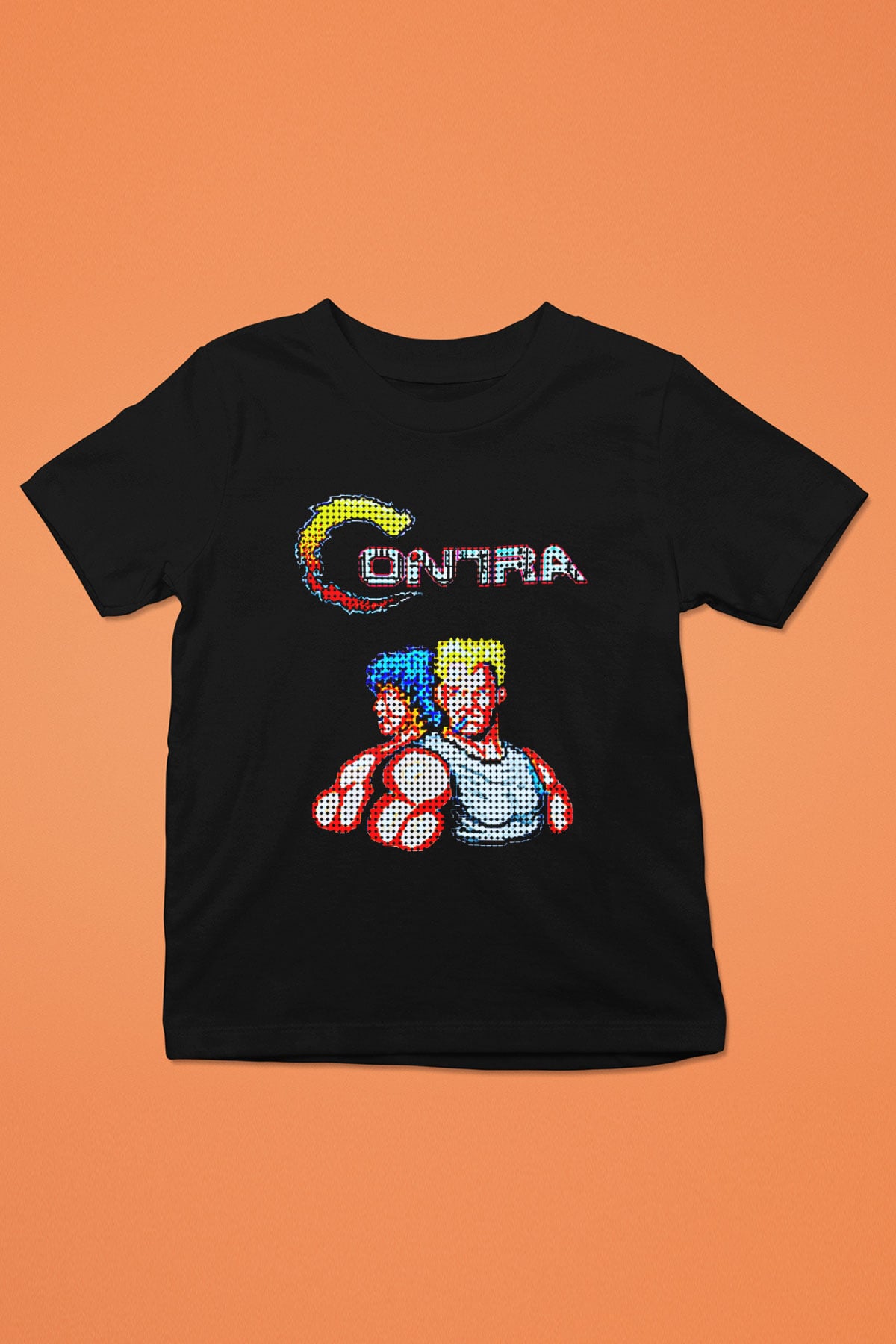 Contra Siyah Unisex Çocuk Tişört