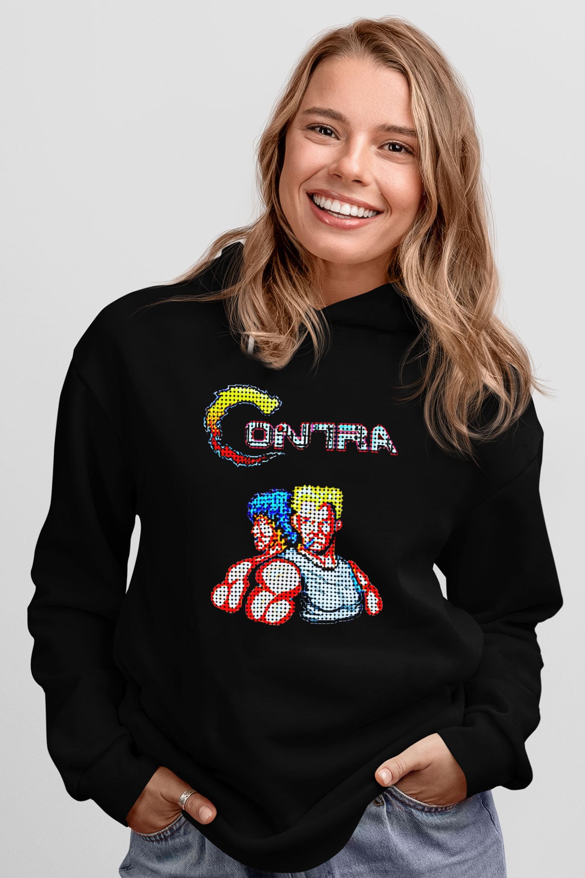 Contra Siyah Unisex Hoodie
