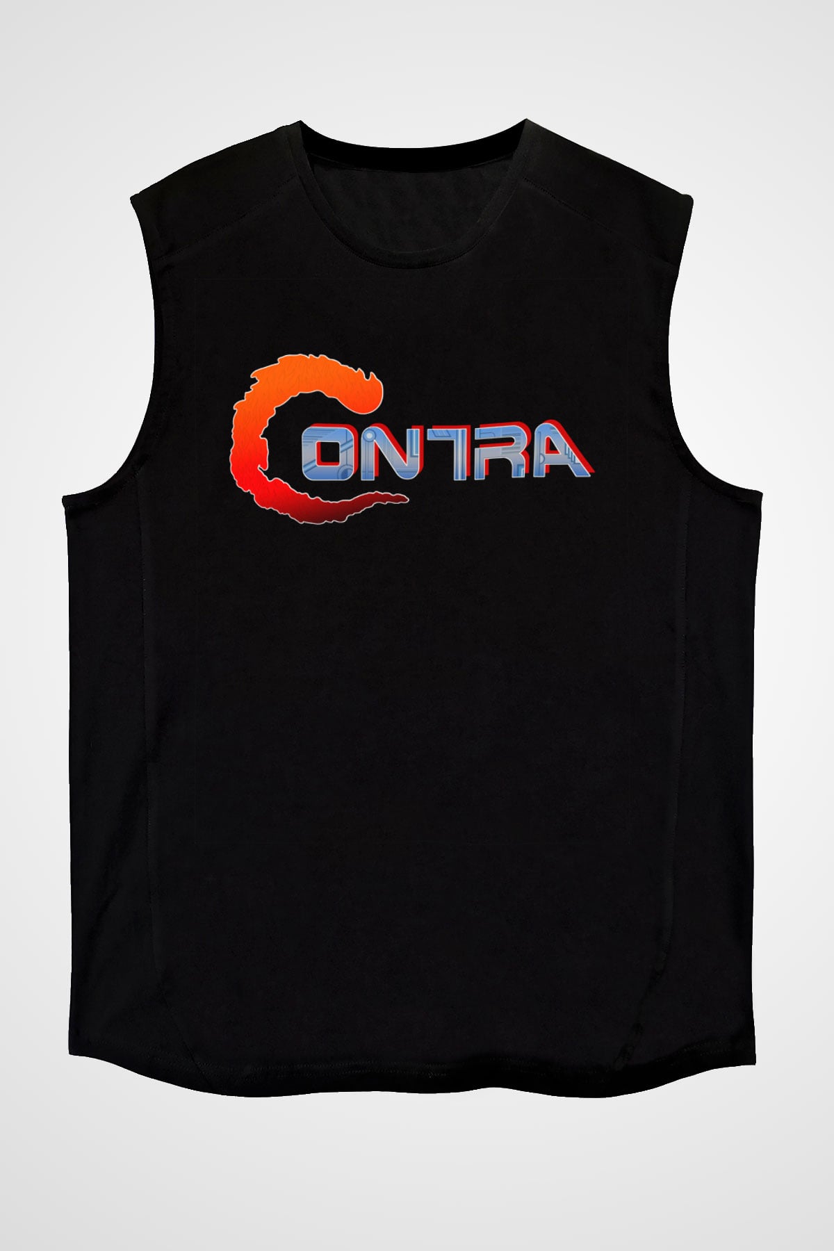 Contra Siyah Unisex Kolsuz Tişört