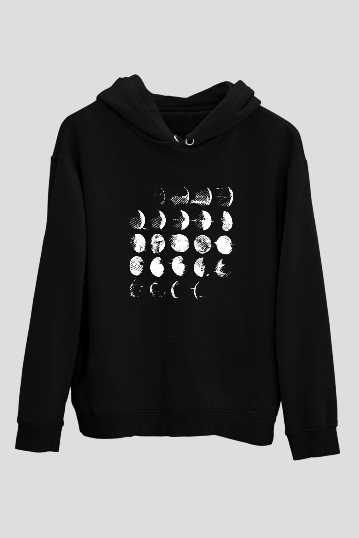 Converge Baskılı Unisex Siyah Hoodie