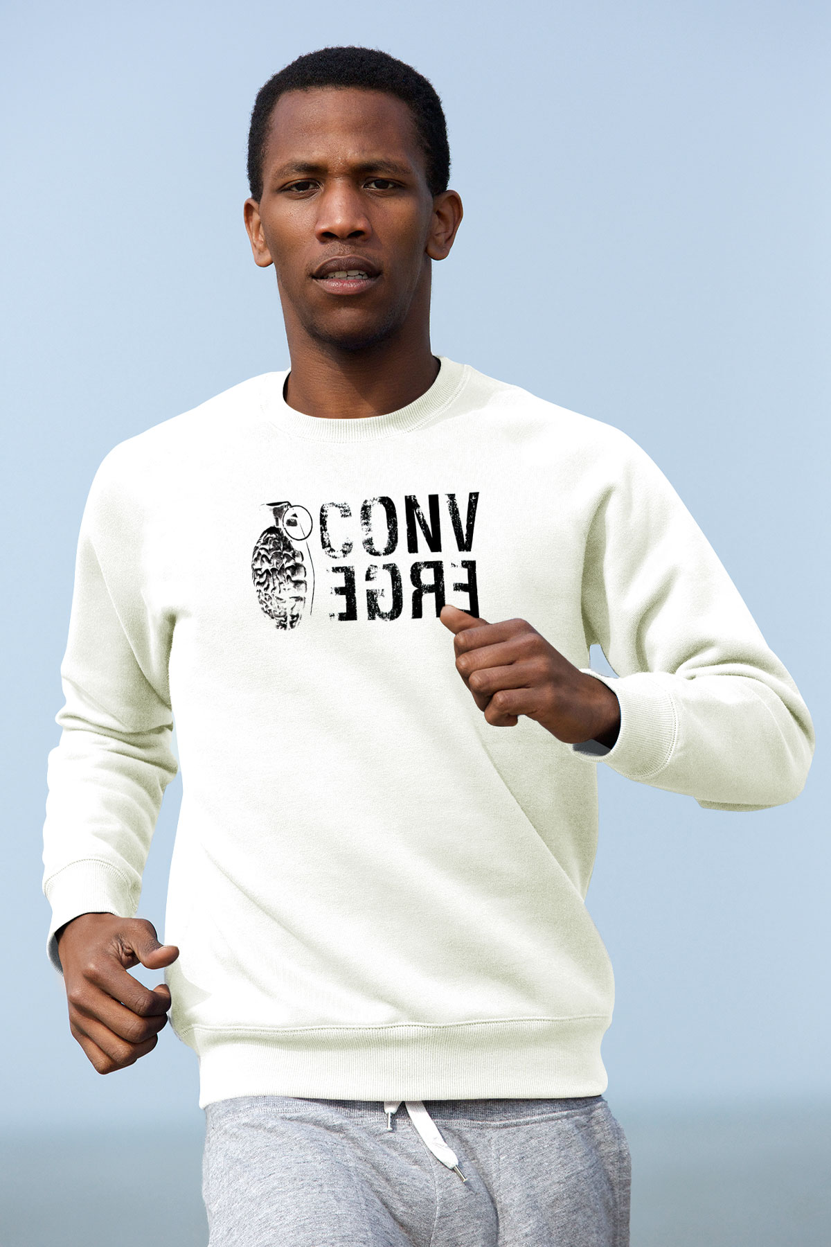 Converge Beyaz Unisex Sweatshirt