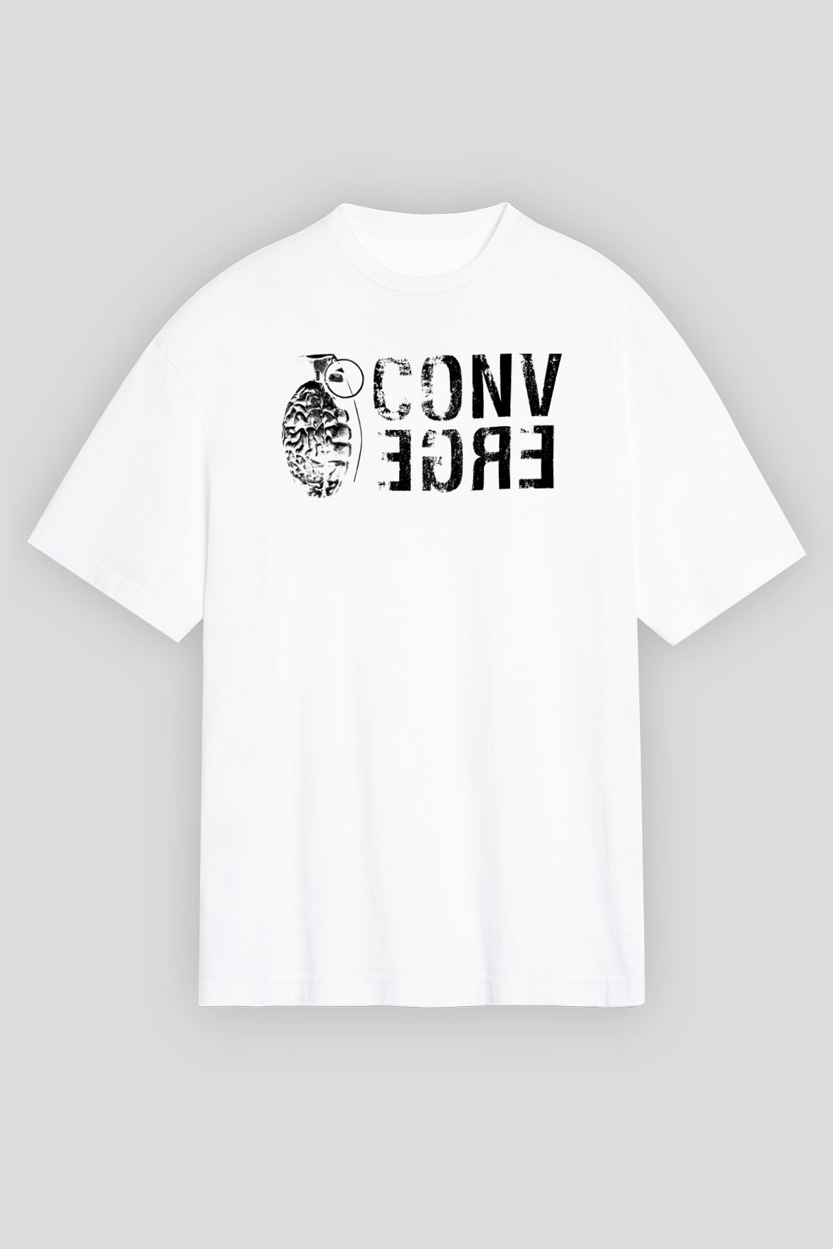 Converge Beyaz Unisex Tişört T-Shirt - TişörtFabrikası