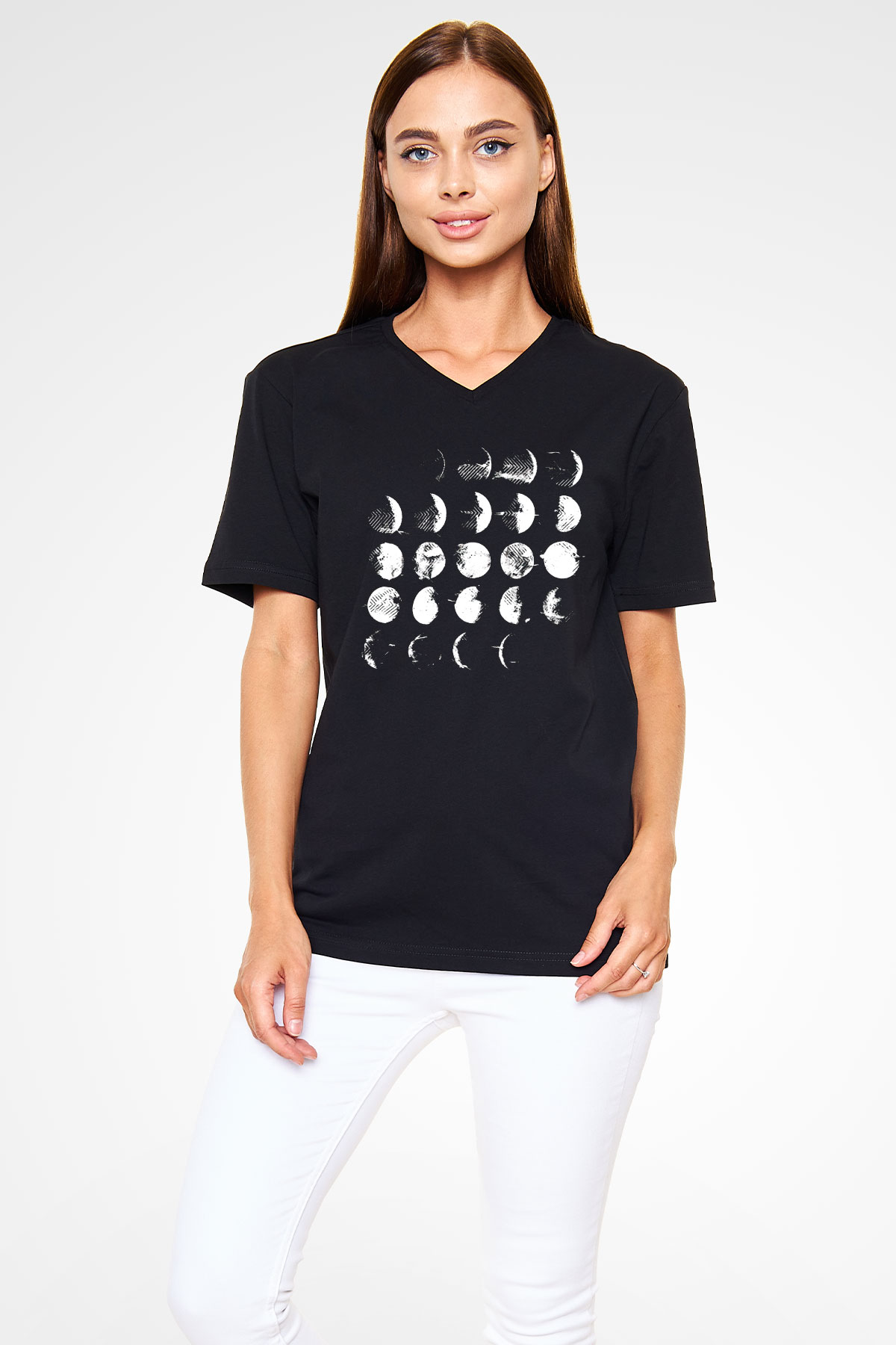 Converge Siyah Unisex V Yaka Tişört T-Shirt
