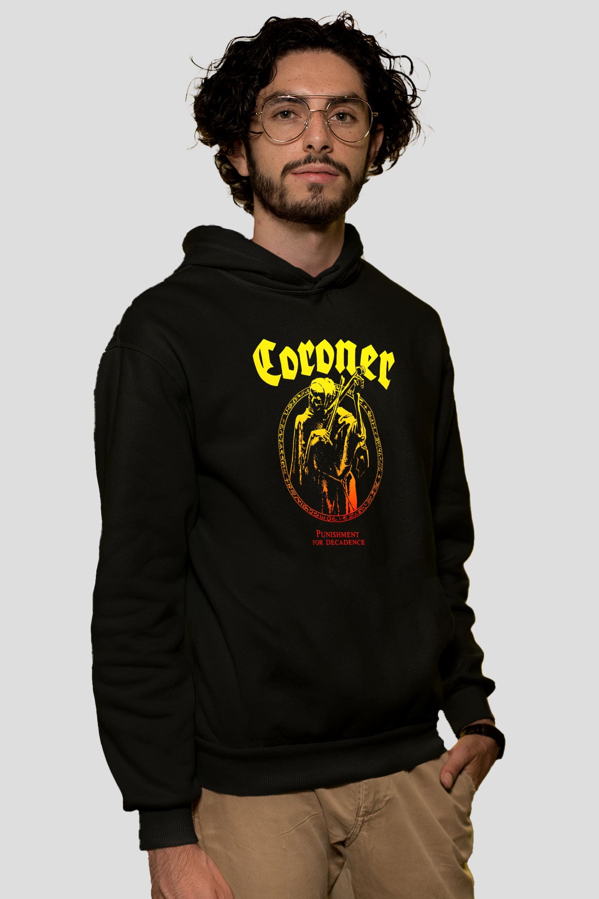 Coroner Siyah Unisex Hoodie