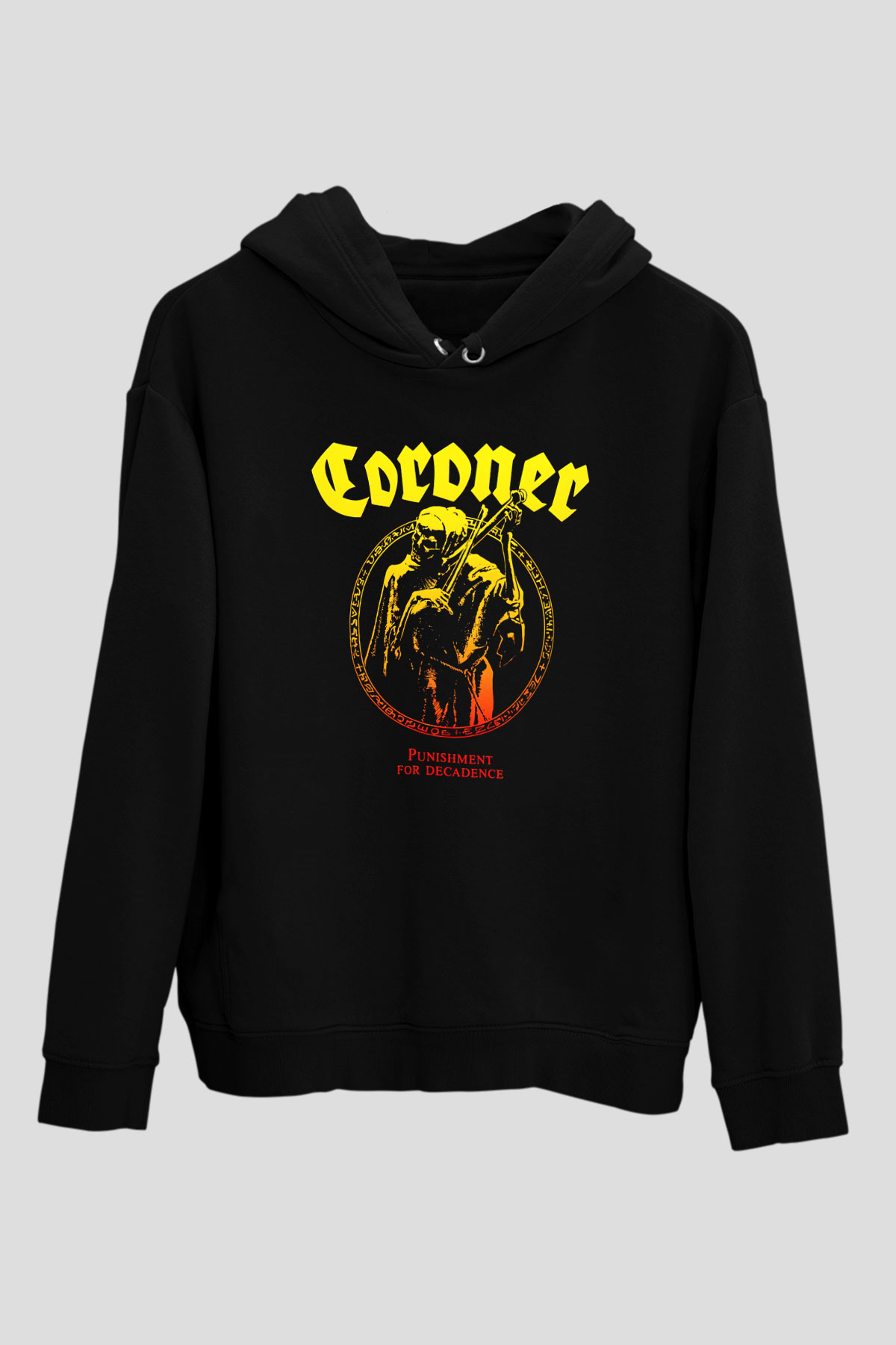 Coroner Siyah Unisex Hoodie