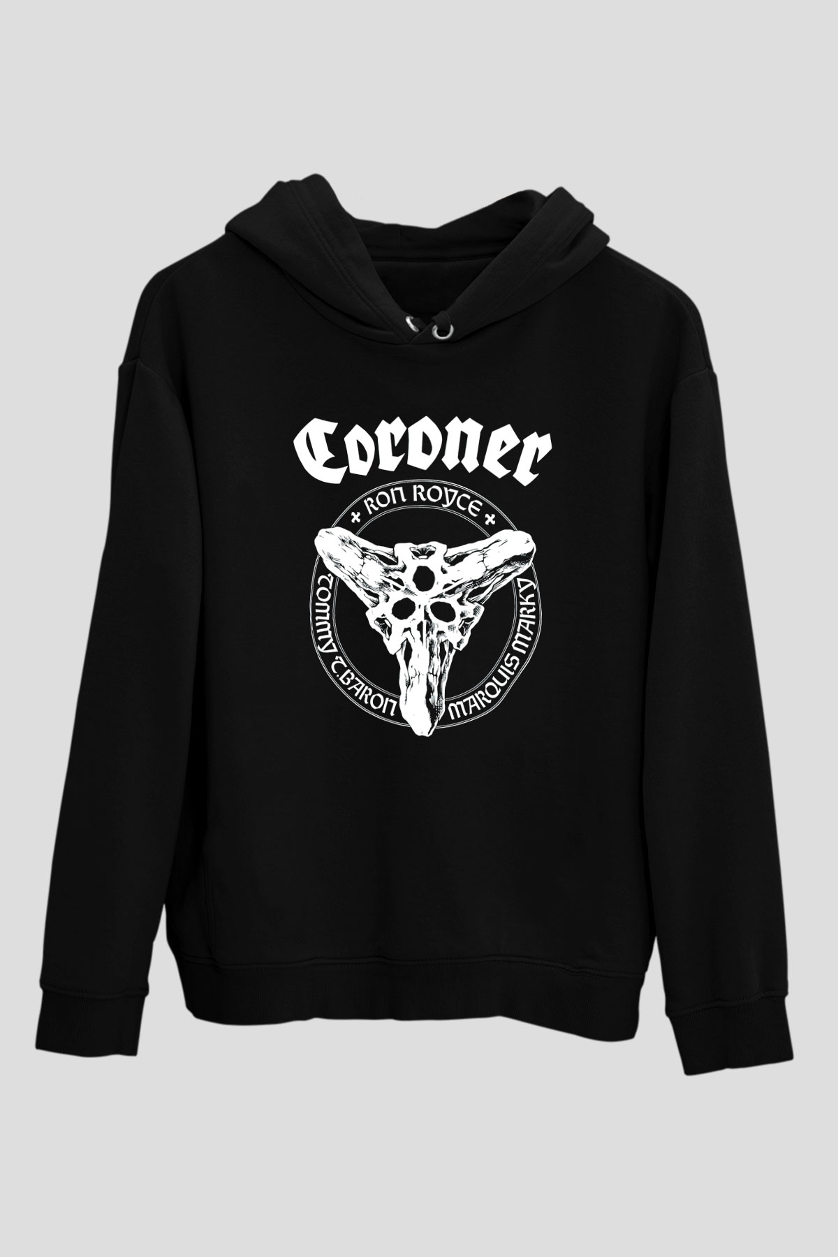 Coroner Siyah Unisex Hoodie