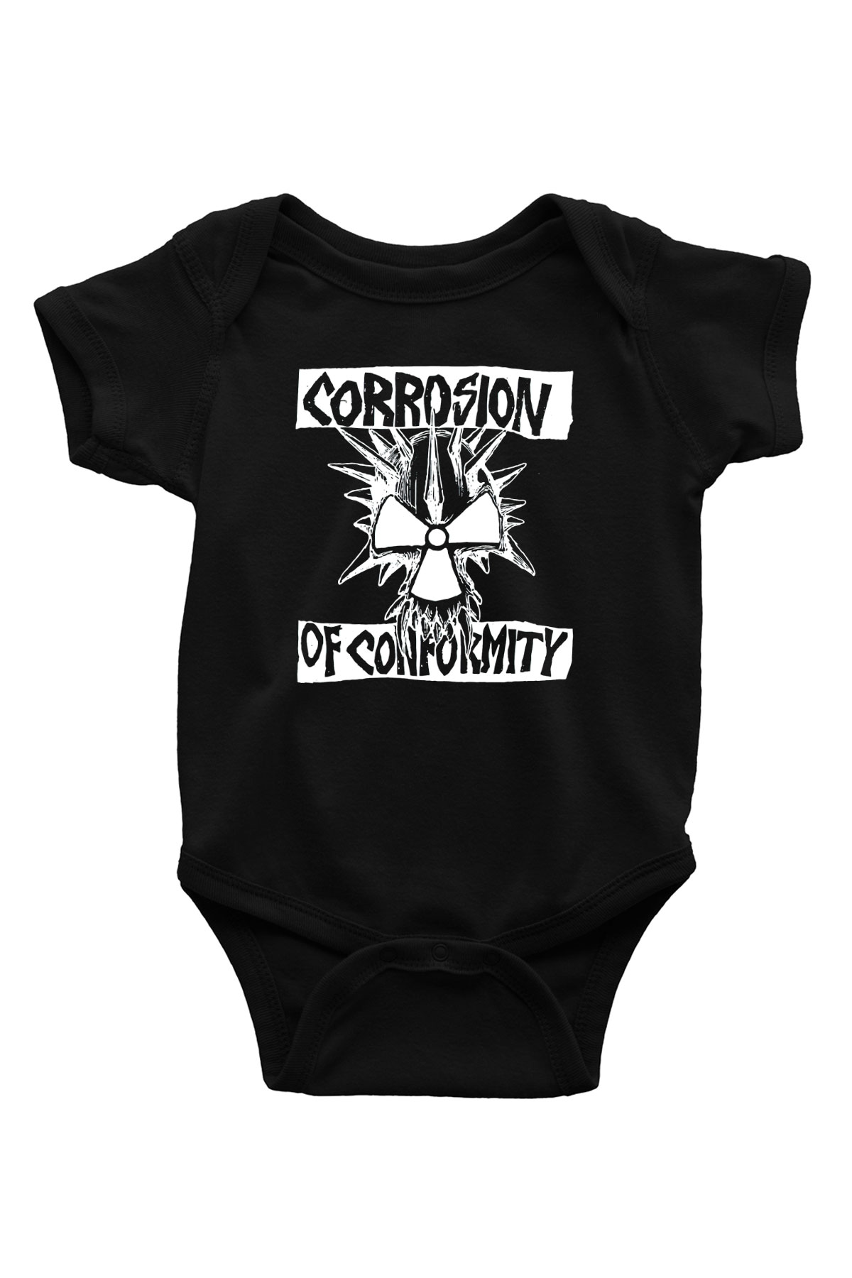 Corrosion of Conformity Baskılı Siyah Bebek Body - Zıbın
