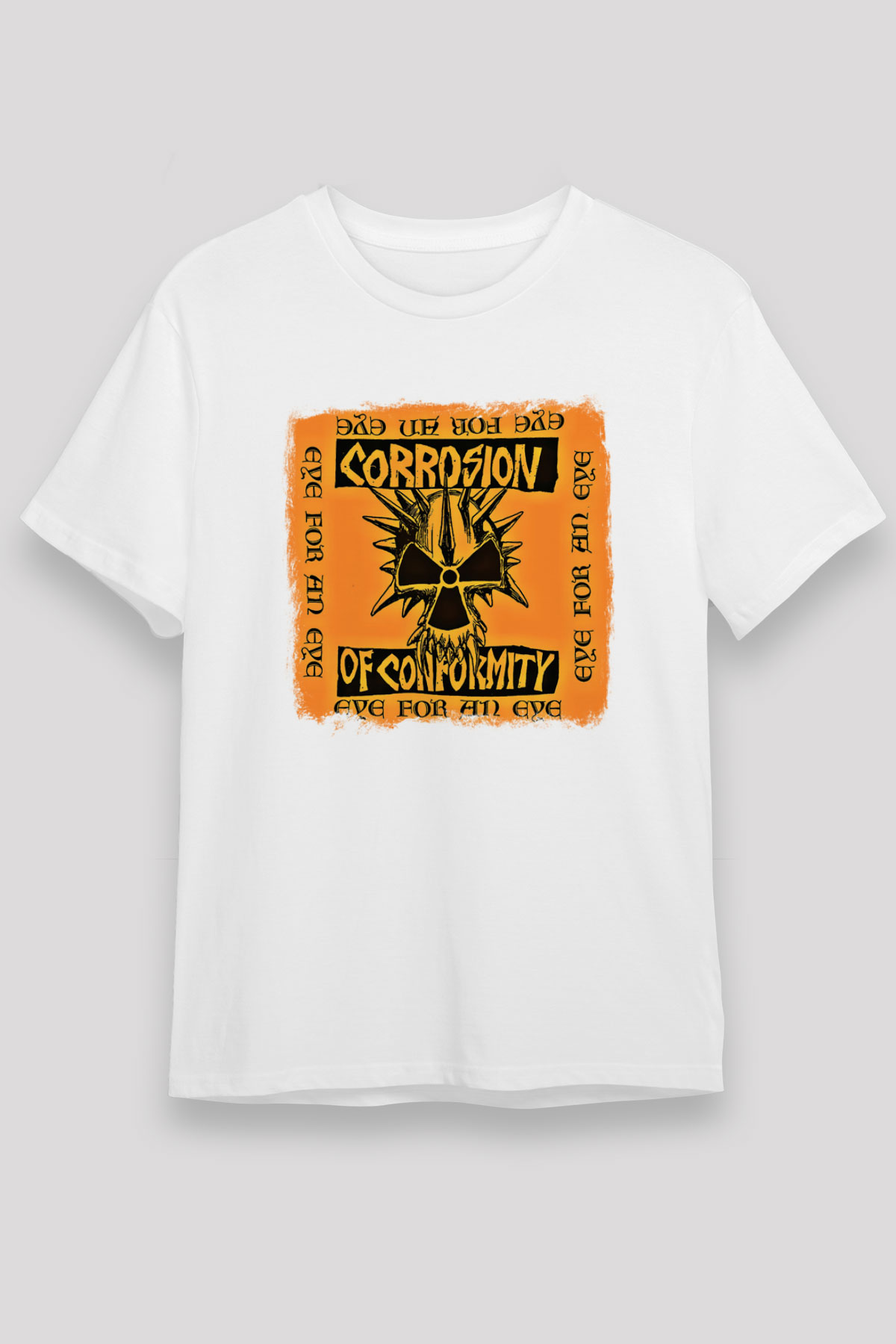 Corrosion of Conformity Baskılı Unisex Beyaz Tişört