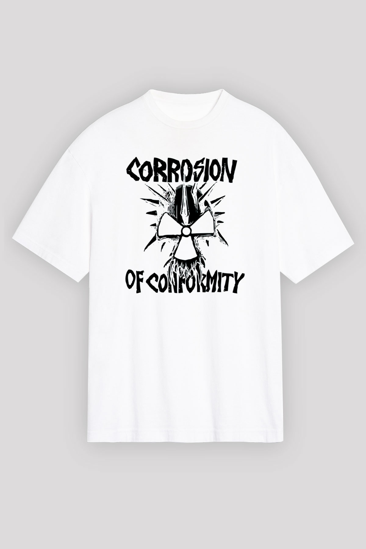 Corrosion of Conformity Beyaz Unisex Oversize Tişört T-Shirt