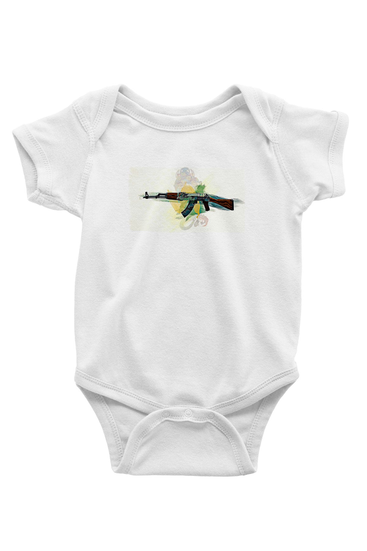 Counter Strike Baskılı Beyaz Unisex Bebek Body - Zıbın