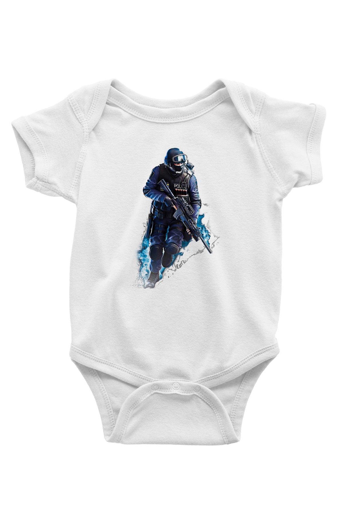 Counter Strike Baskılı Beyaz Unisex Bebek Body - Zıbın