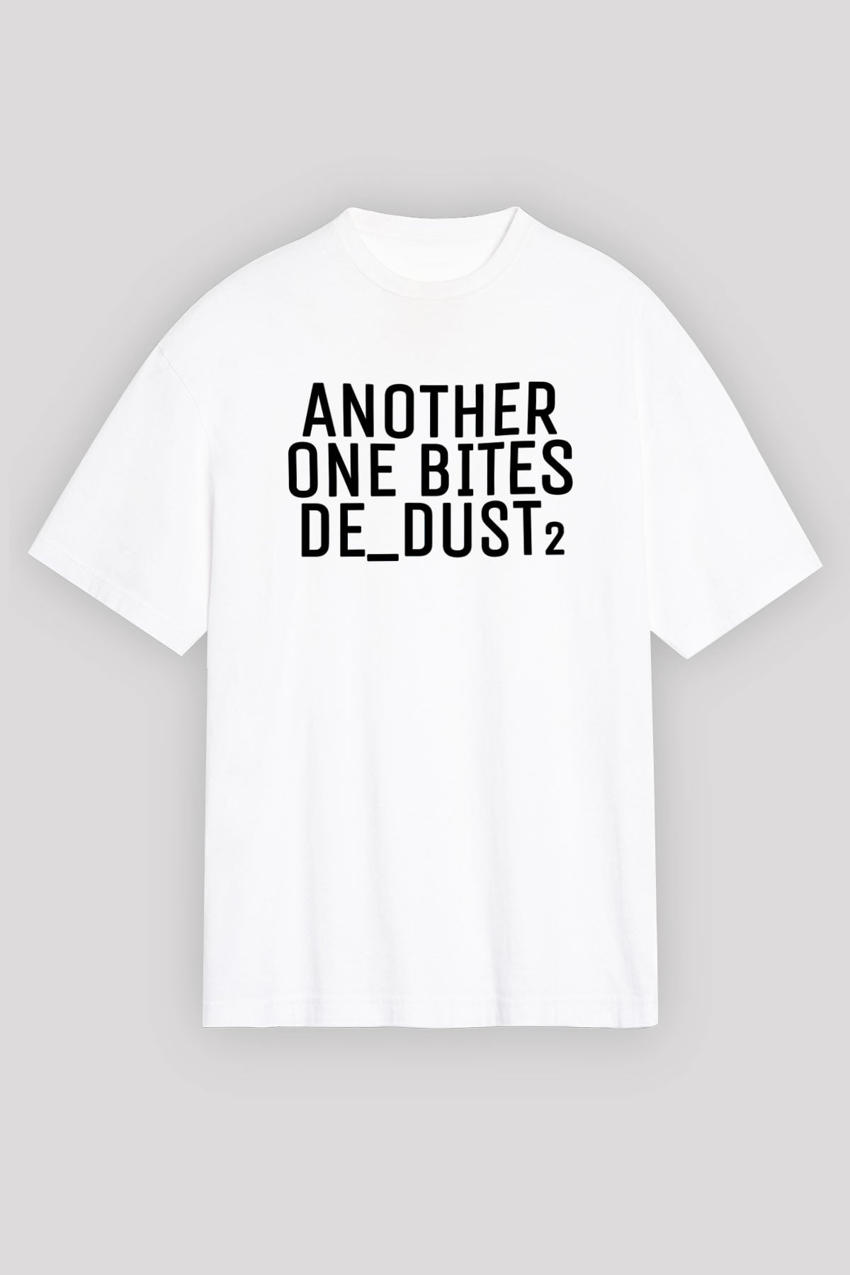 Counter Strike Baskılı Beyaz Unisex Oversize Tişört - Tshirt