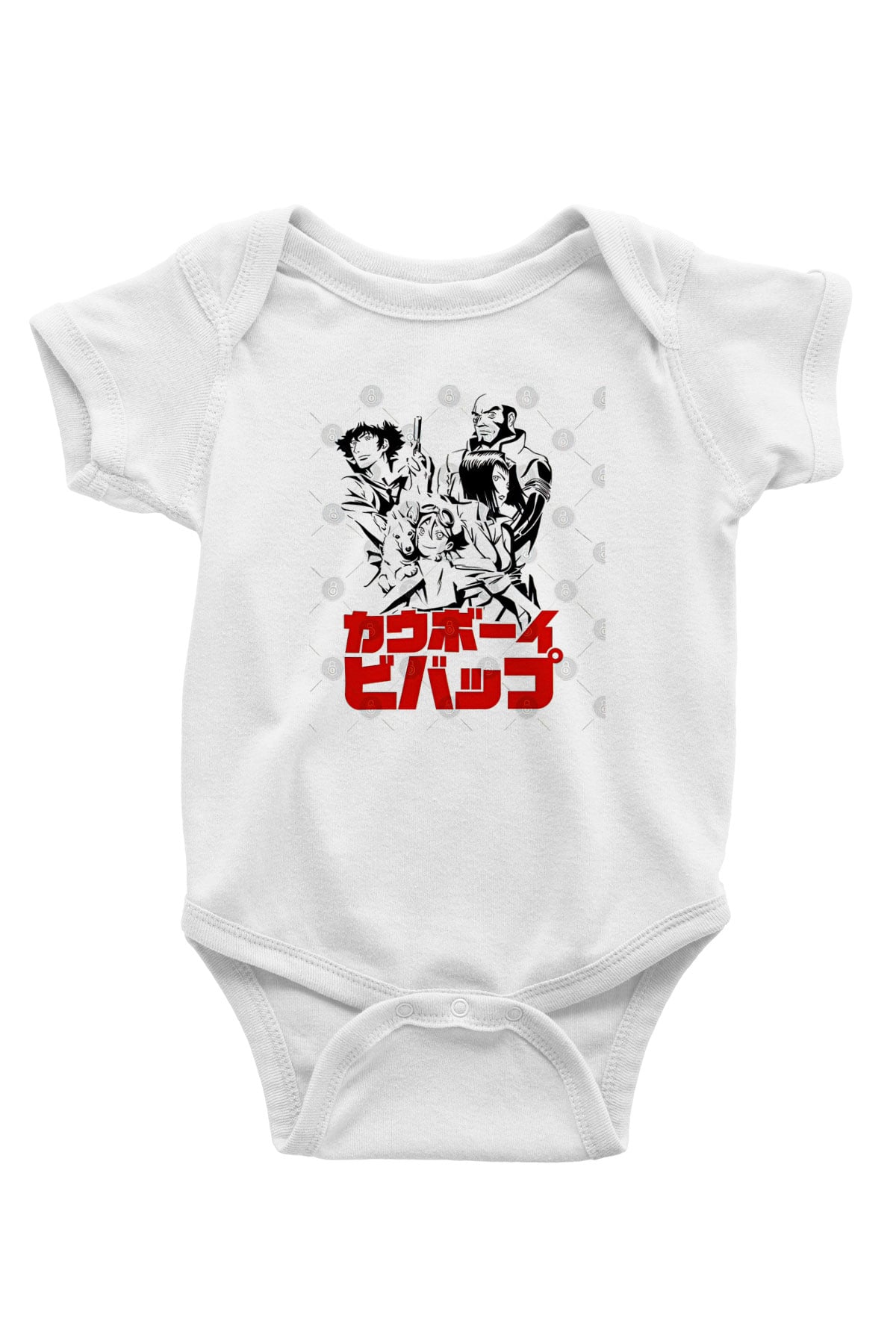 Cowboy Bebop Baskılı Beyaz Unisex Bebek Body - Zıbın