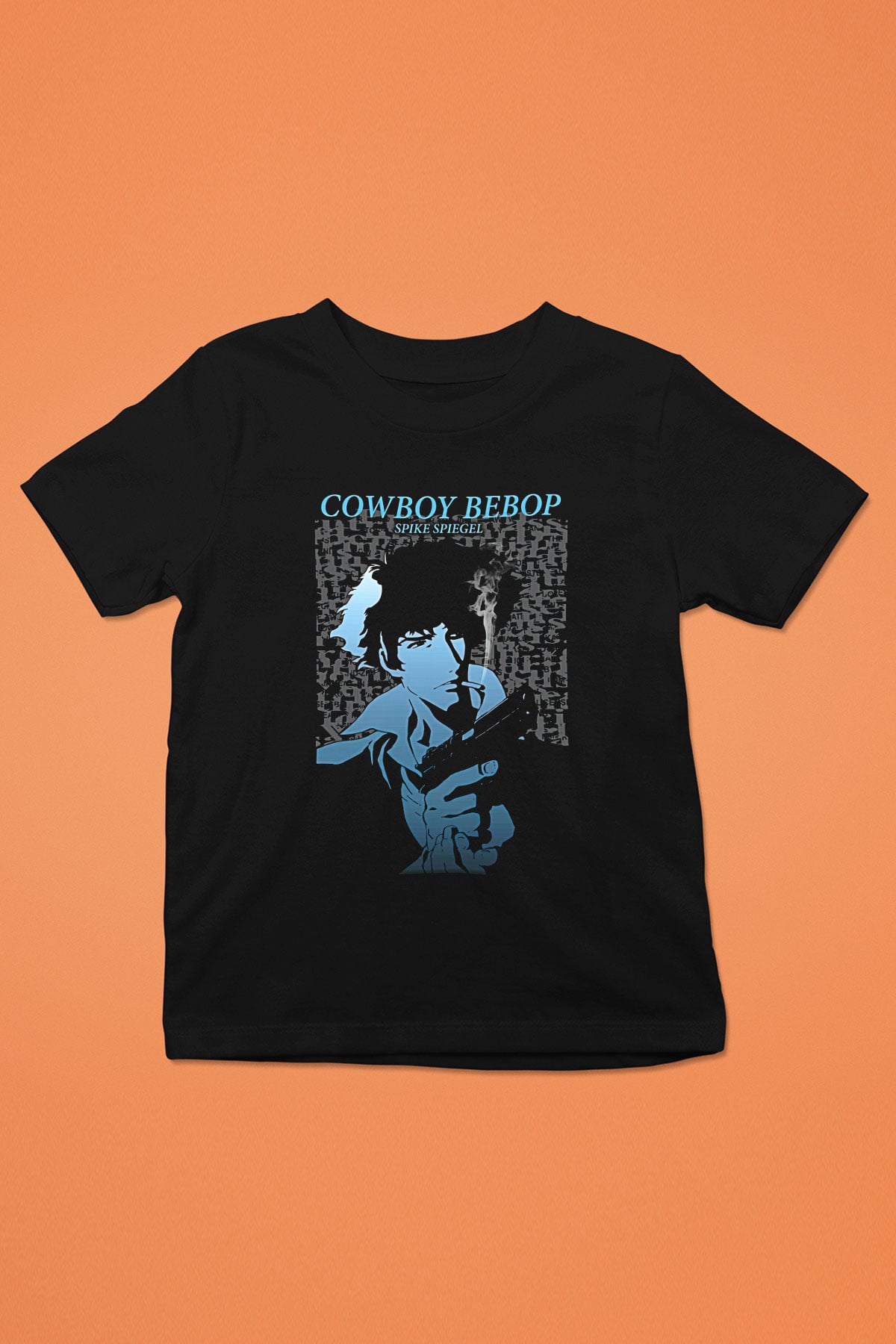 Cowboy Bebop Baskılı Unisex Siyah Çocuk Tişört - Tshirt