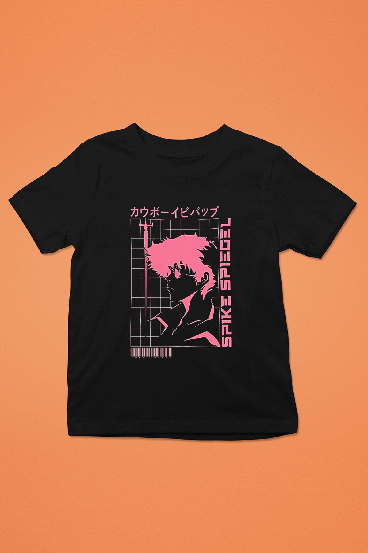 Cowboy Bebop Baskılı Unisex Siyah Çocuk Tişört - Tshirt