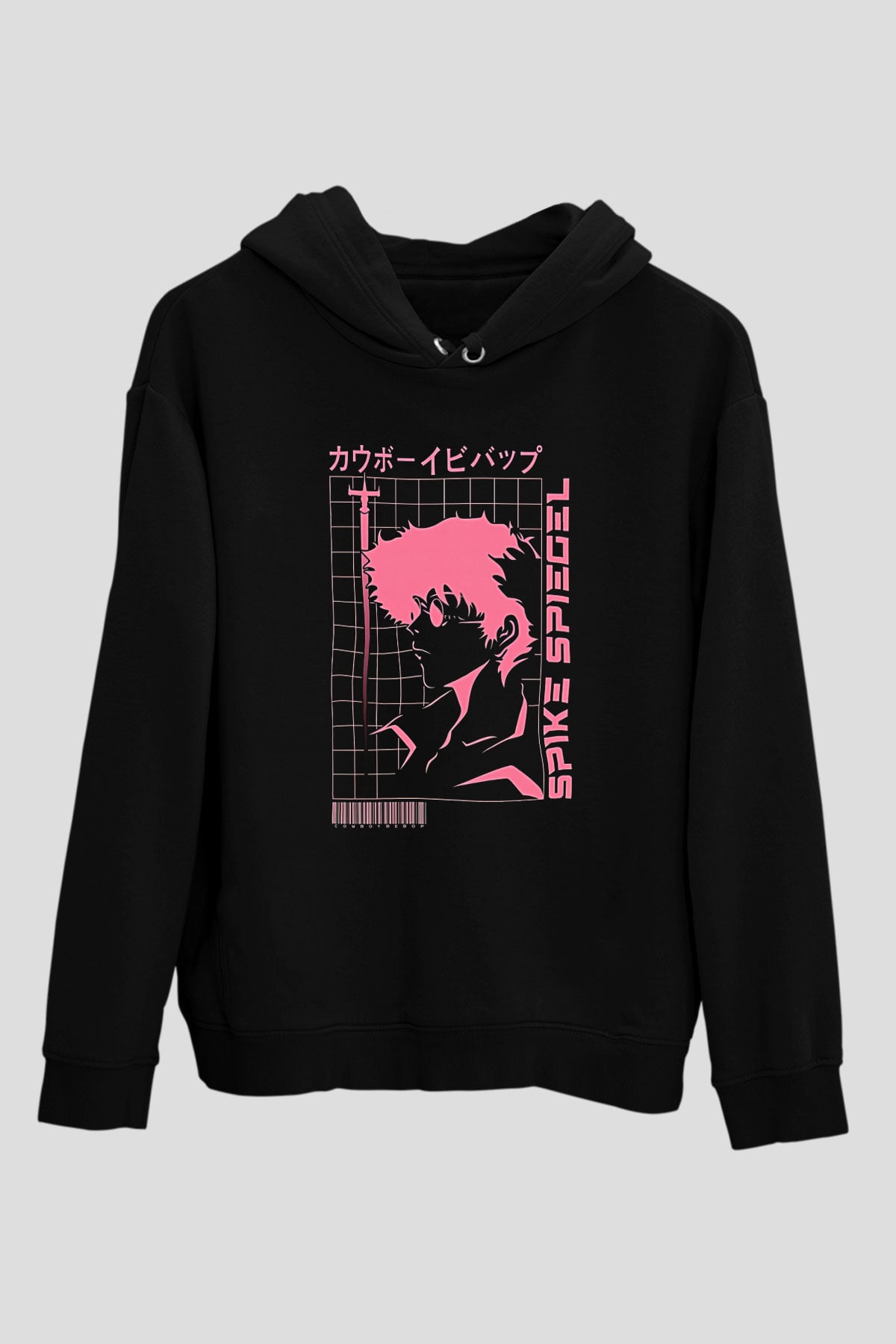 Cowboy Bebop Baskılı Unisex Siyah Hoodie