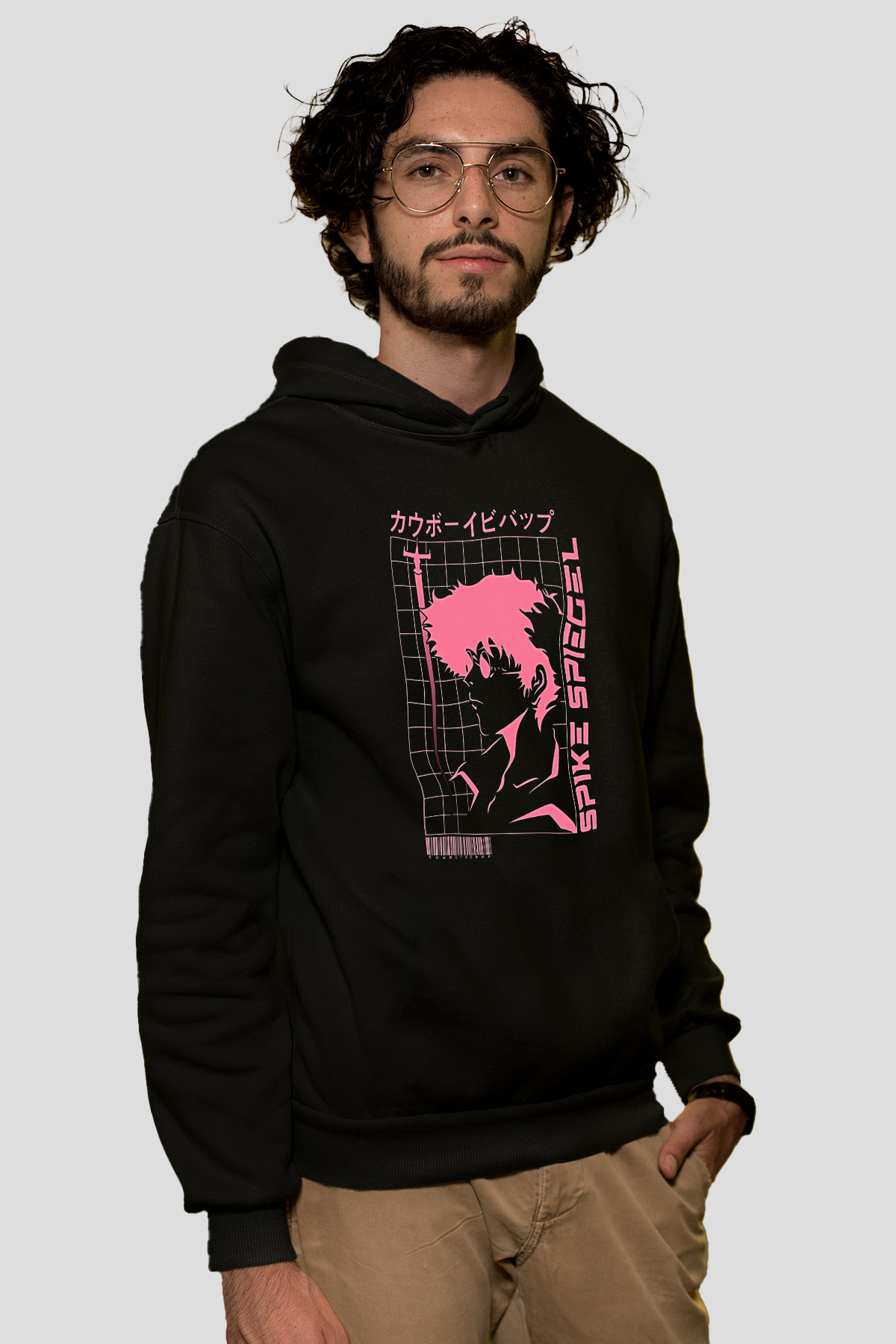Cowboy Bebop Baskılı Unisex Siyah Hoodie
