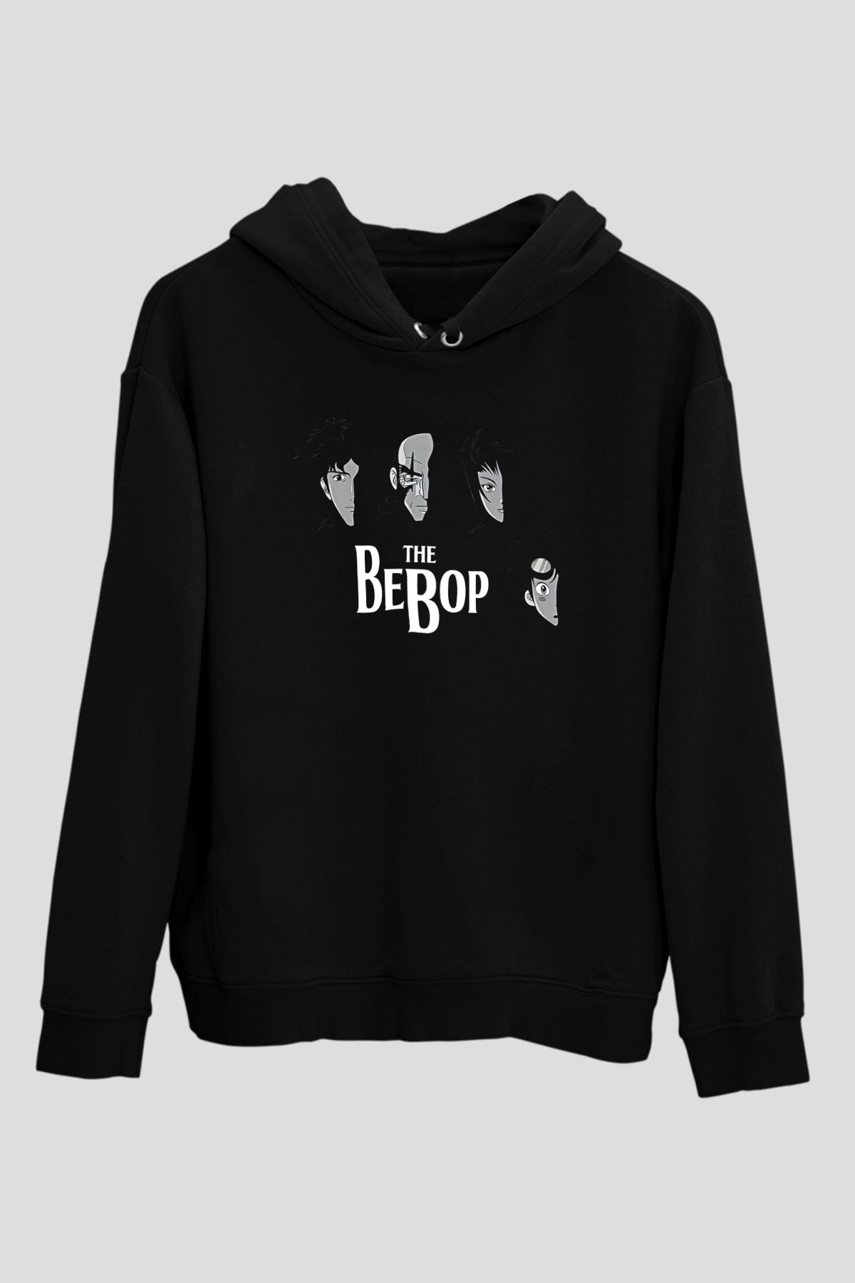 Cowboy Bebop Baskılı Unisex Siyah Hoodie