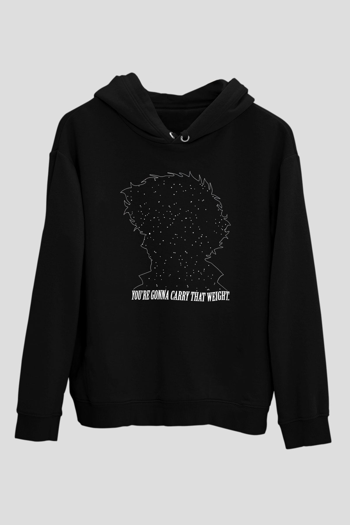 Cowboy Bebop Baskılı Unisex Siyah Hoodie
