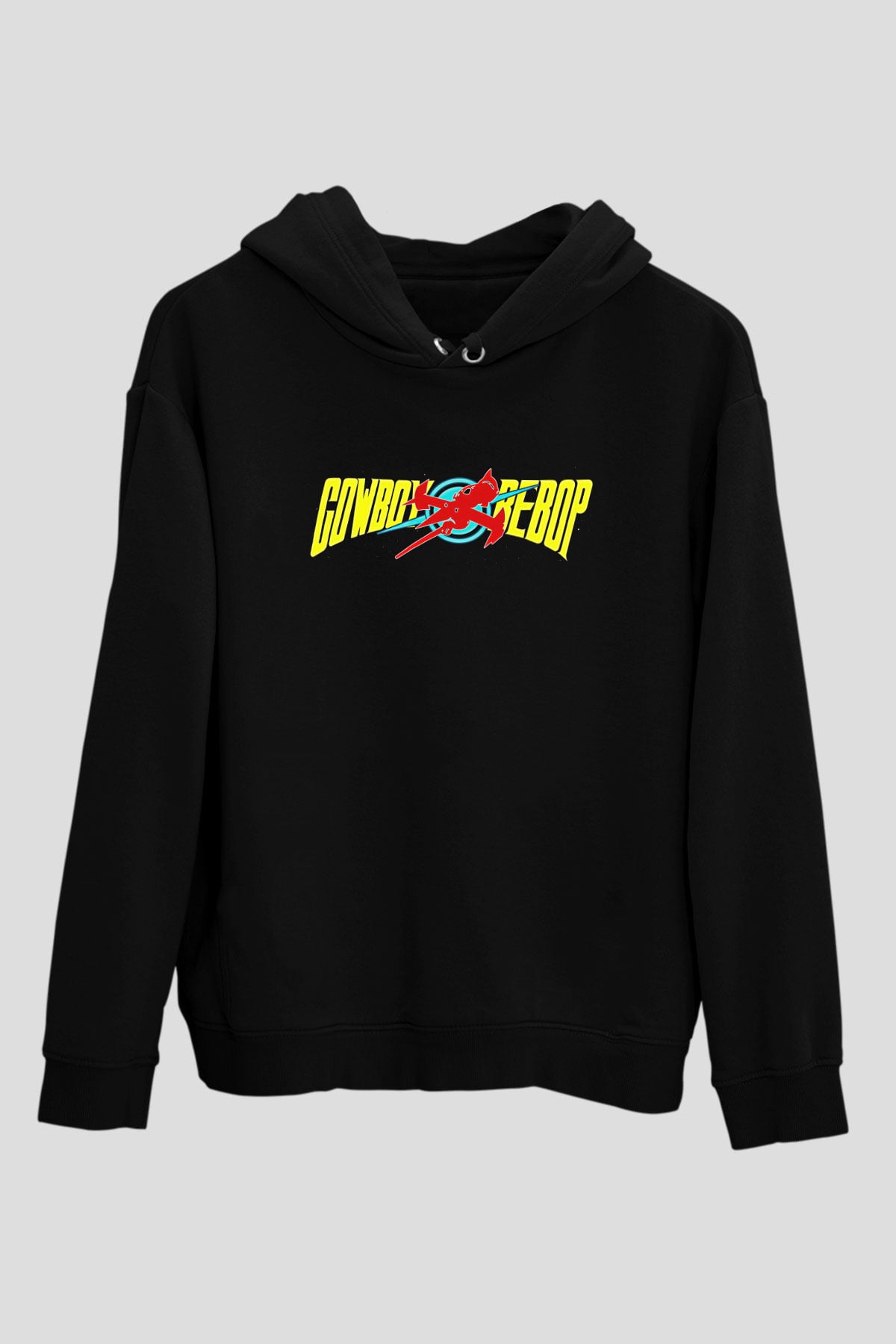 Cowboy Bebop Baskılı Unisex Siyah Hoodie