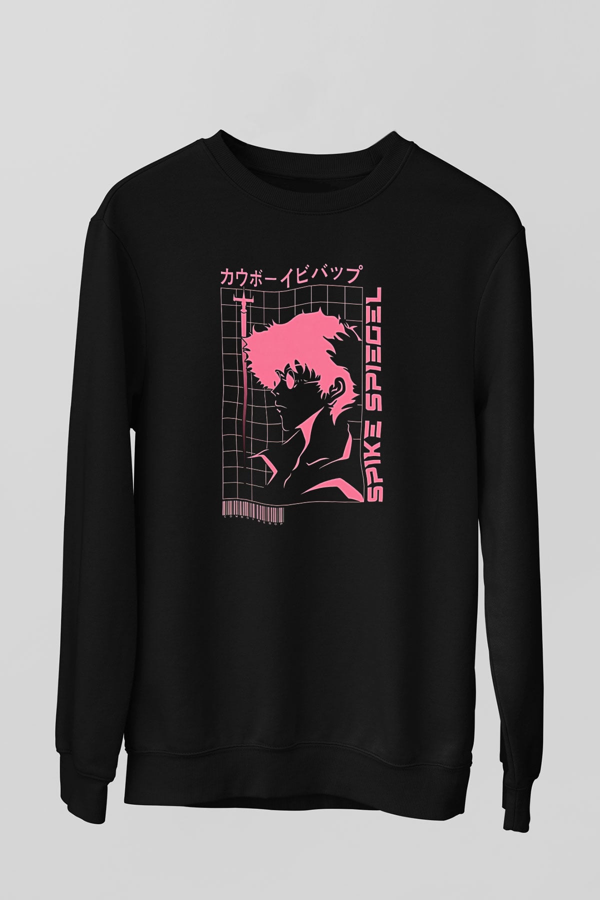 Cowboy Bebop Baskılı Unisex Siyah Sweatshirt