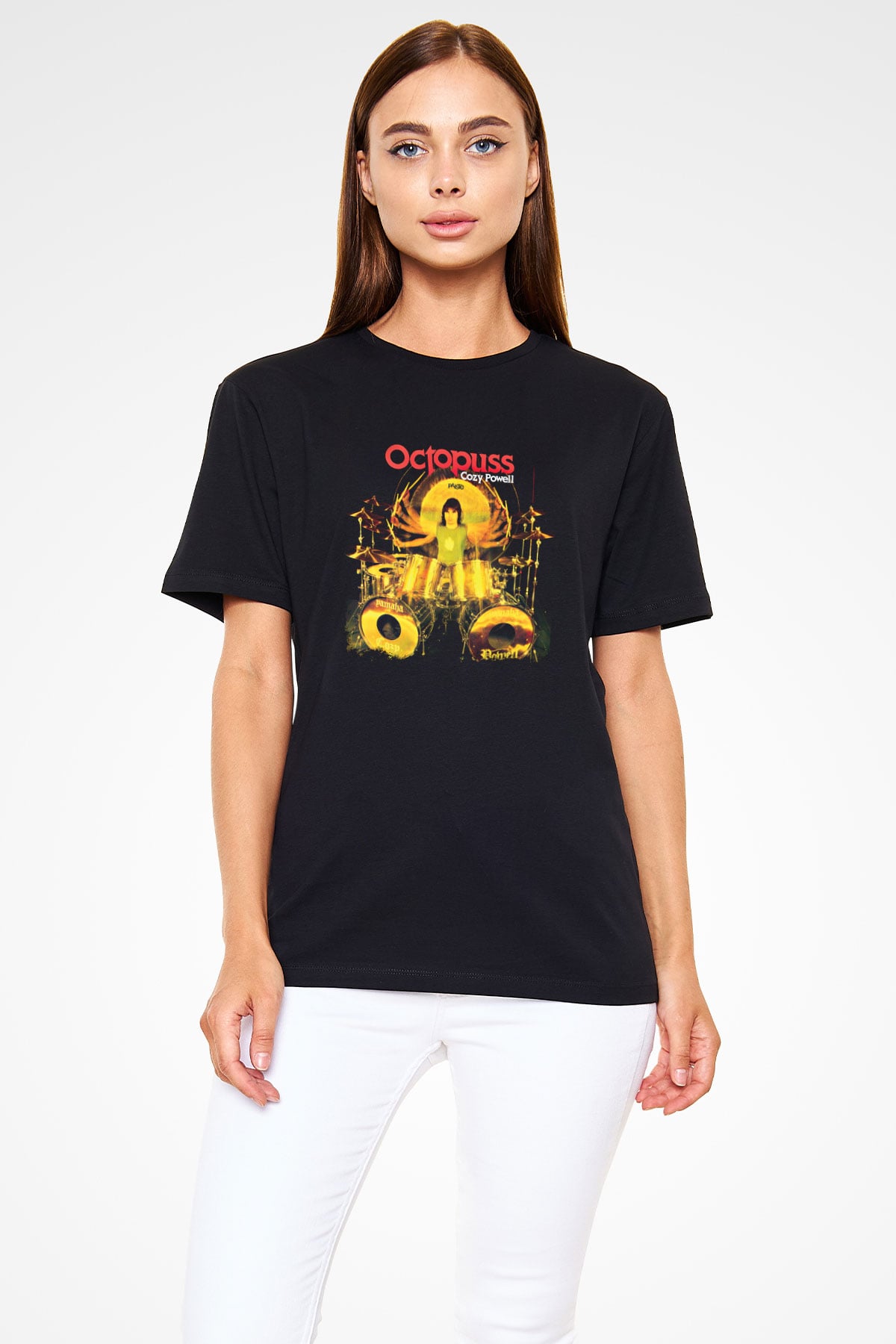 Cozy Powell Baskılı Unisex Siyah Tişört