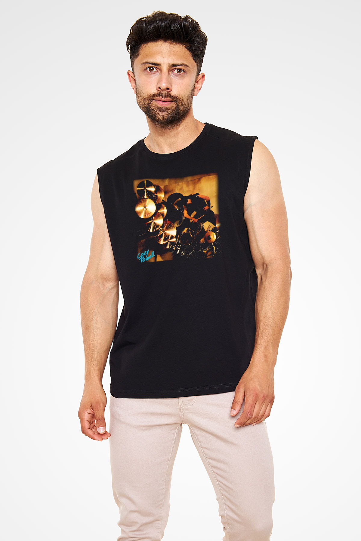 Cozy Powell Siyah Unisex Kolsuz Tişört