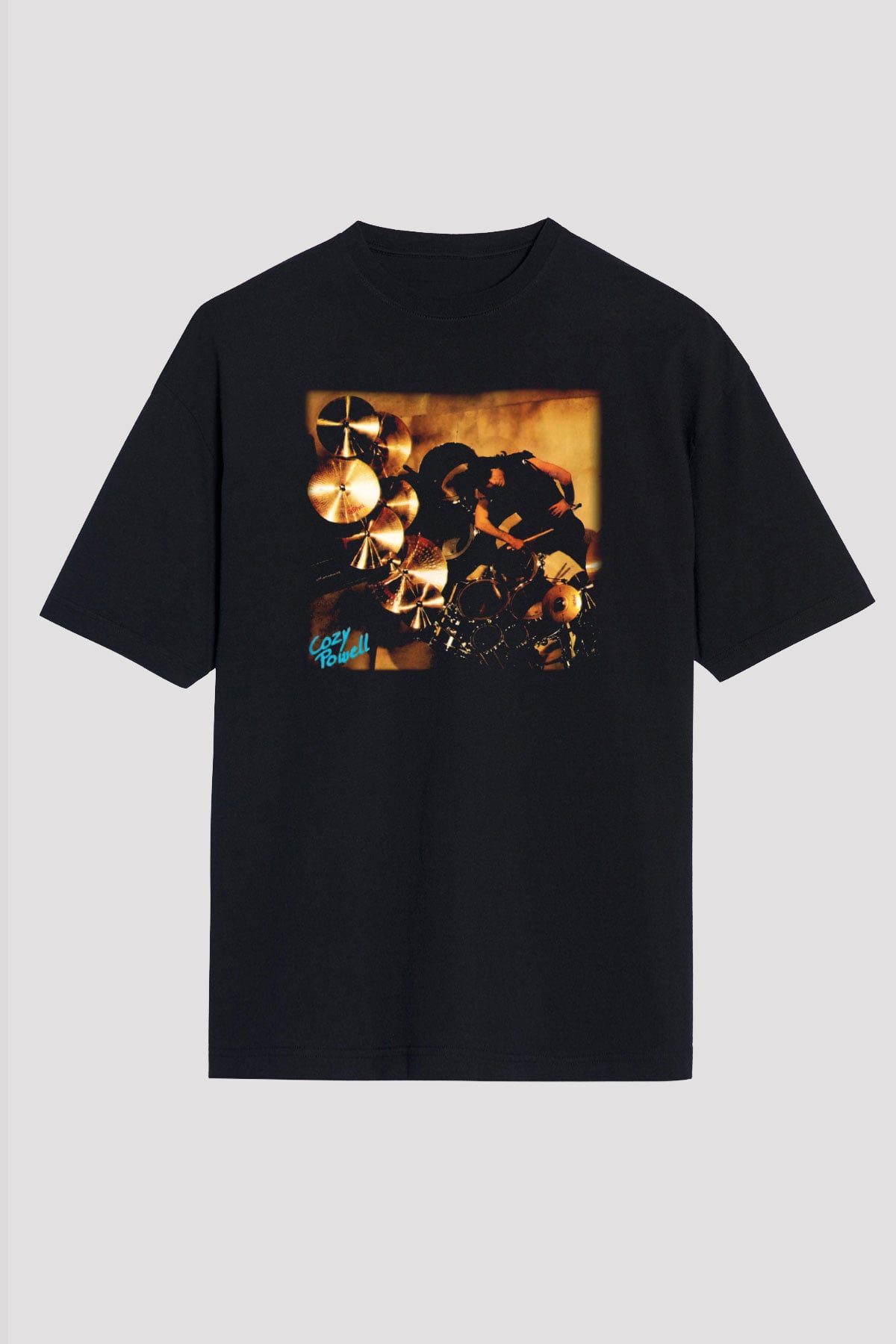 Cozy Powell Siyah Unisex Oversize Tişört T-Shirt