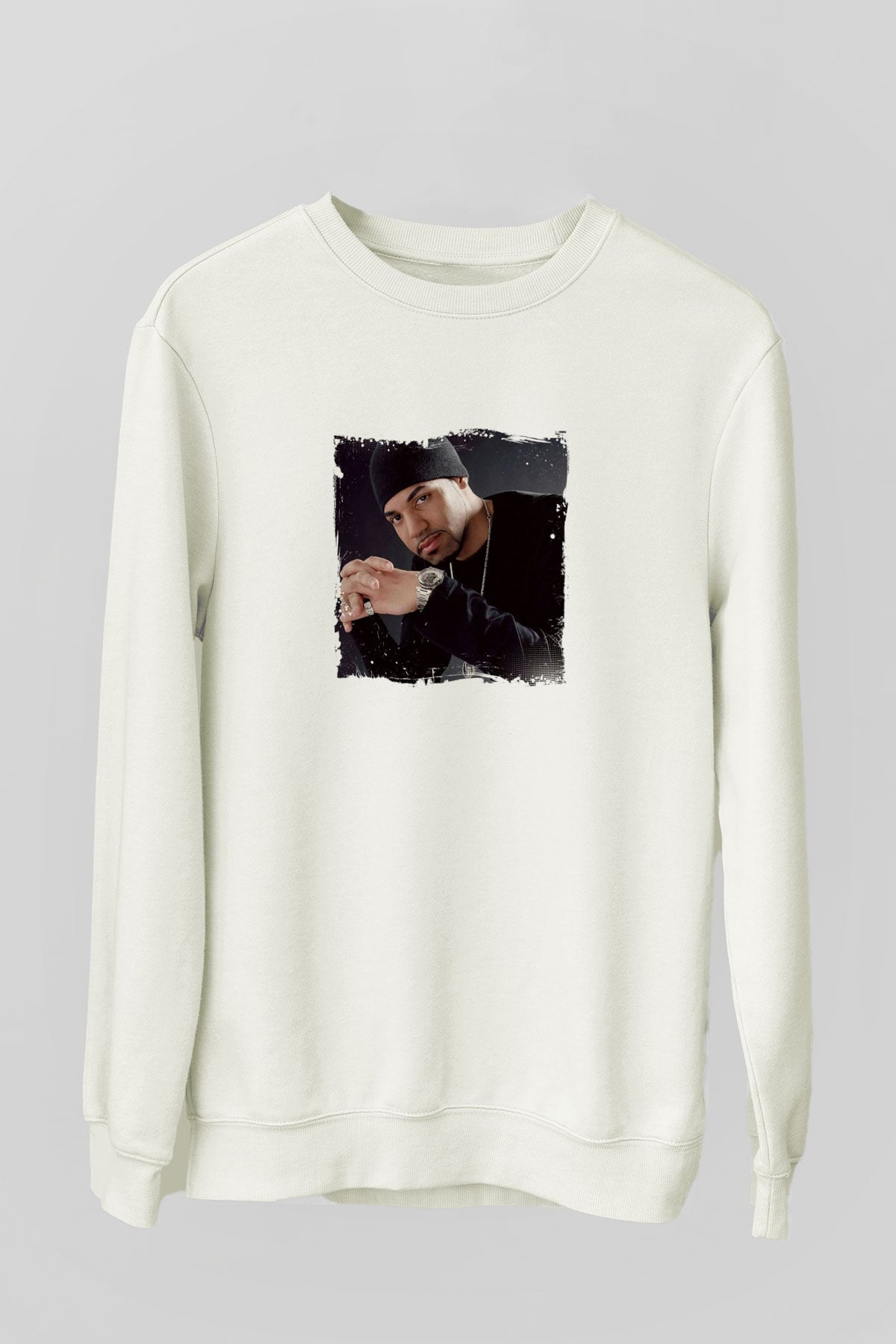 Craig David Baskılı Unisex Beyaz Sweatshirt