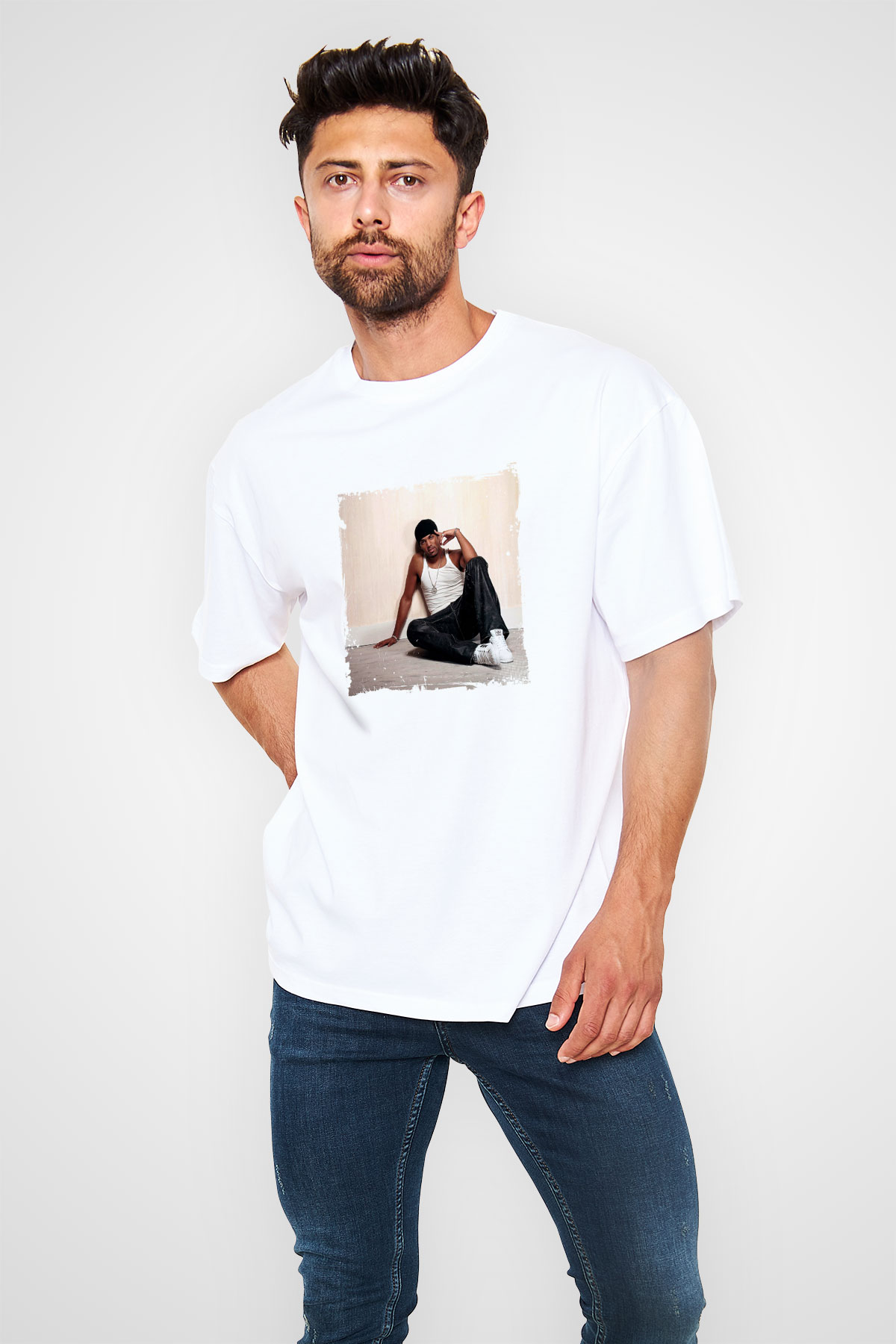 Craig David Baskılı Unisex Beyaz Tişört