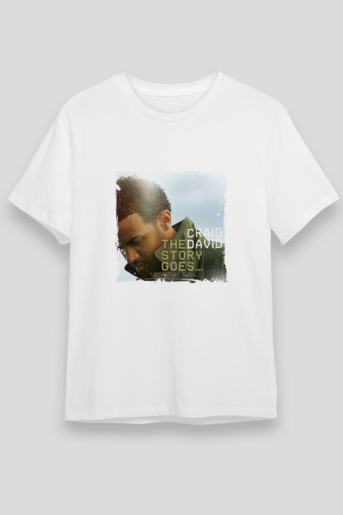 Craig David Baskılı Unisex Beyaz Tişört