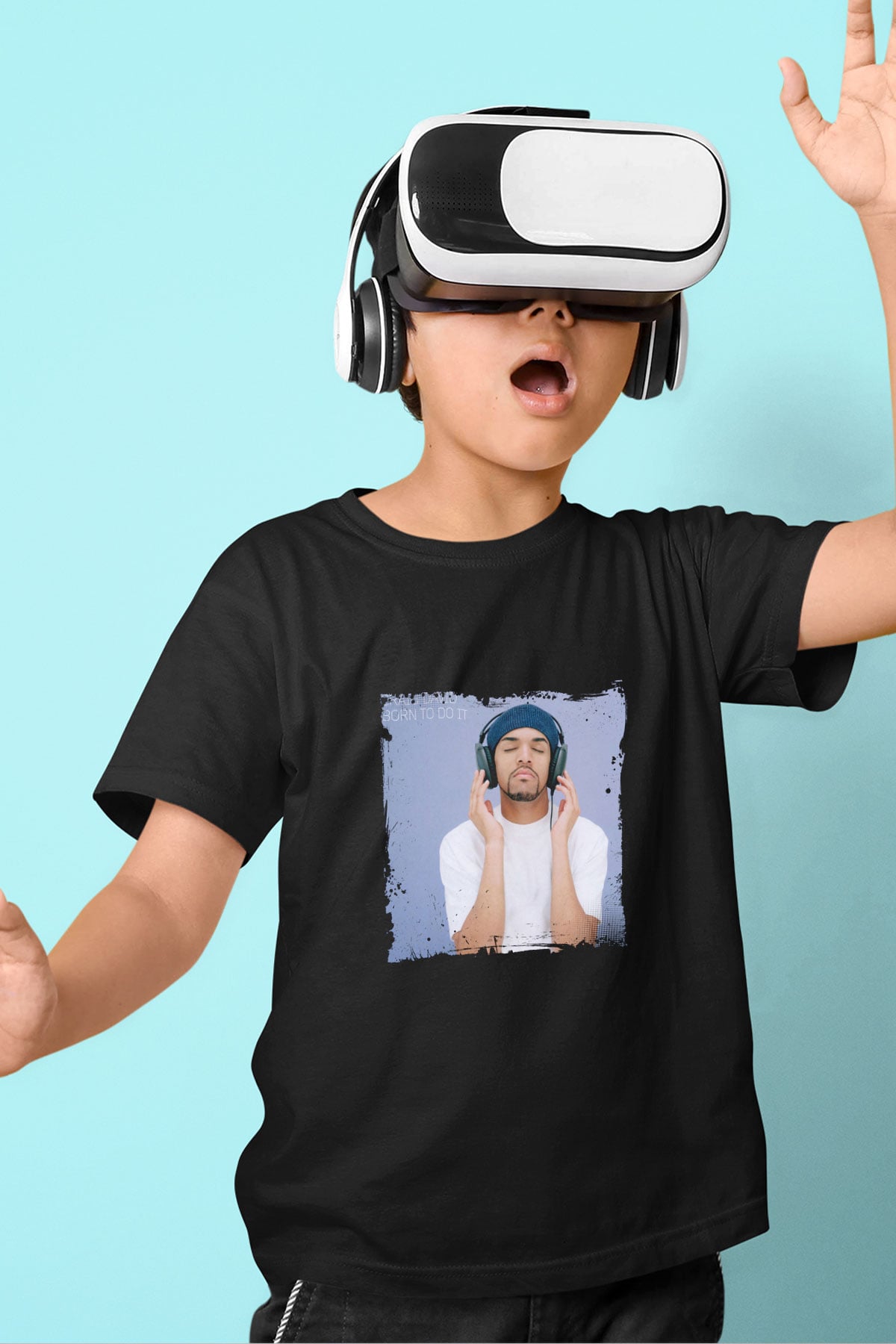 Craig David Baskılı Unisex Siyah Çocuk Tişört