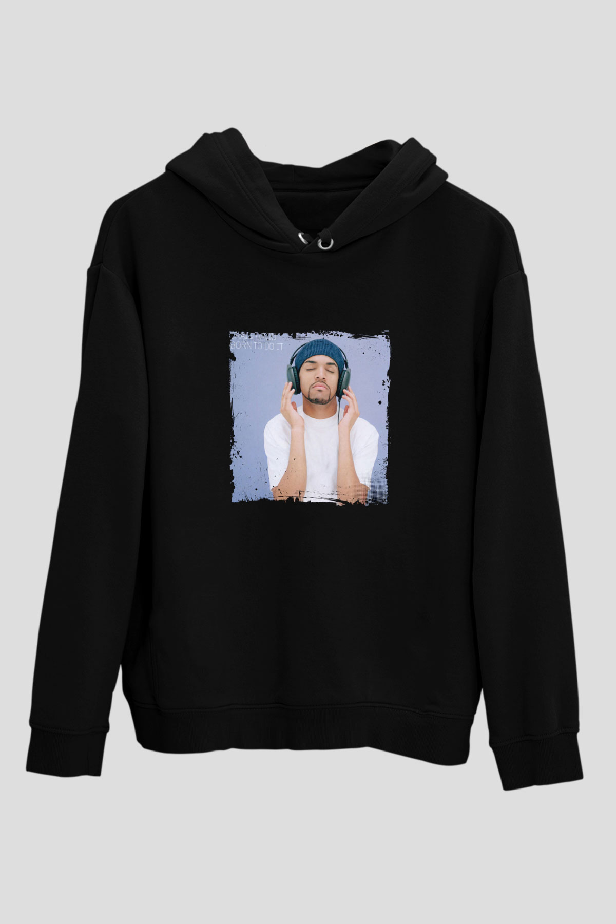 Craig David Baskılı Unisex Siyah Hoodie