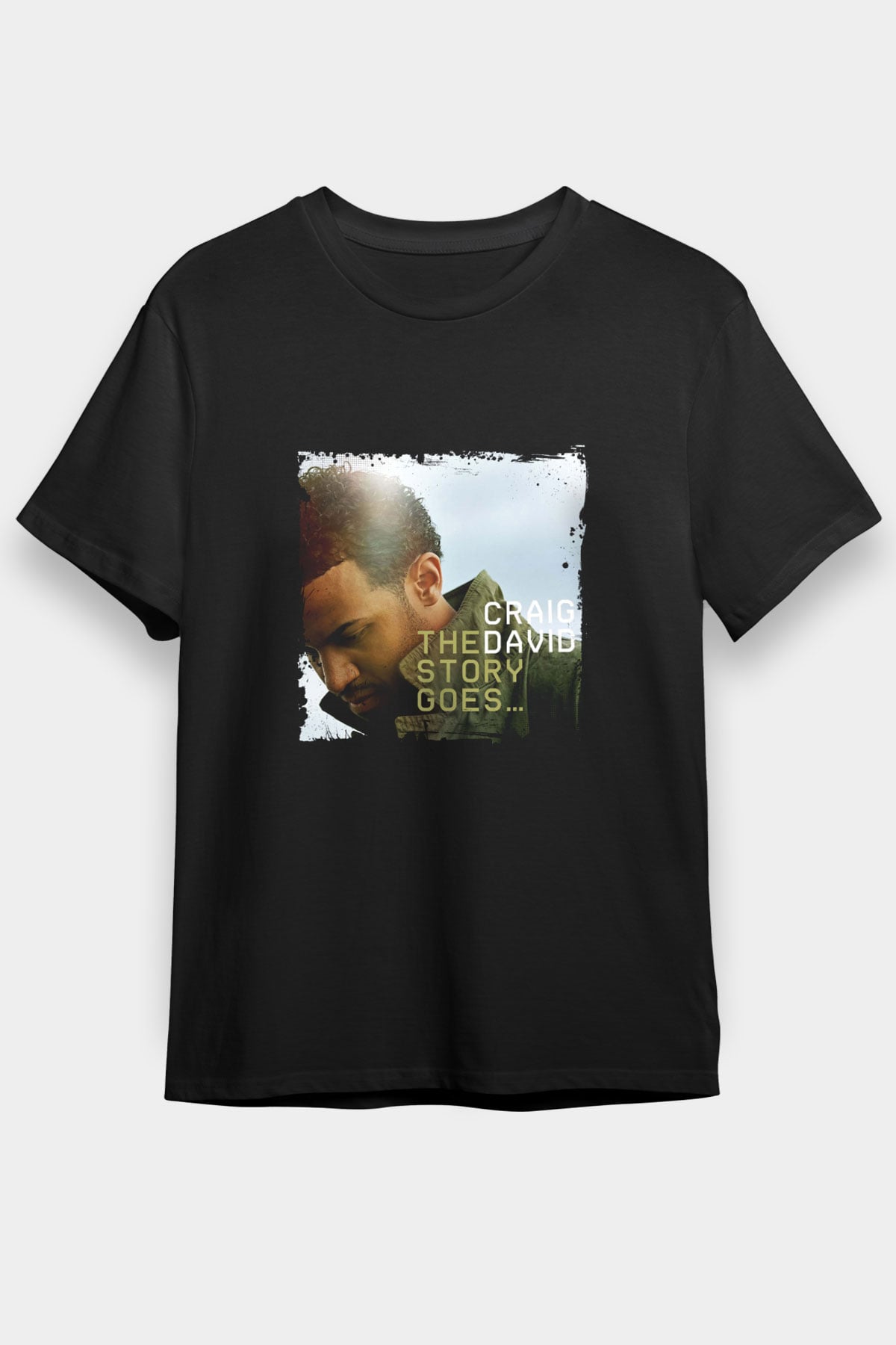 Craig David Baskılı Unisex Siyah Tişört