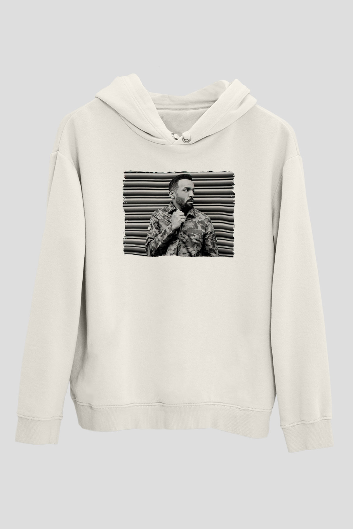 Craig David Beyaz Unisex Kapüşonlu Sweatshirt