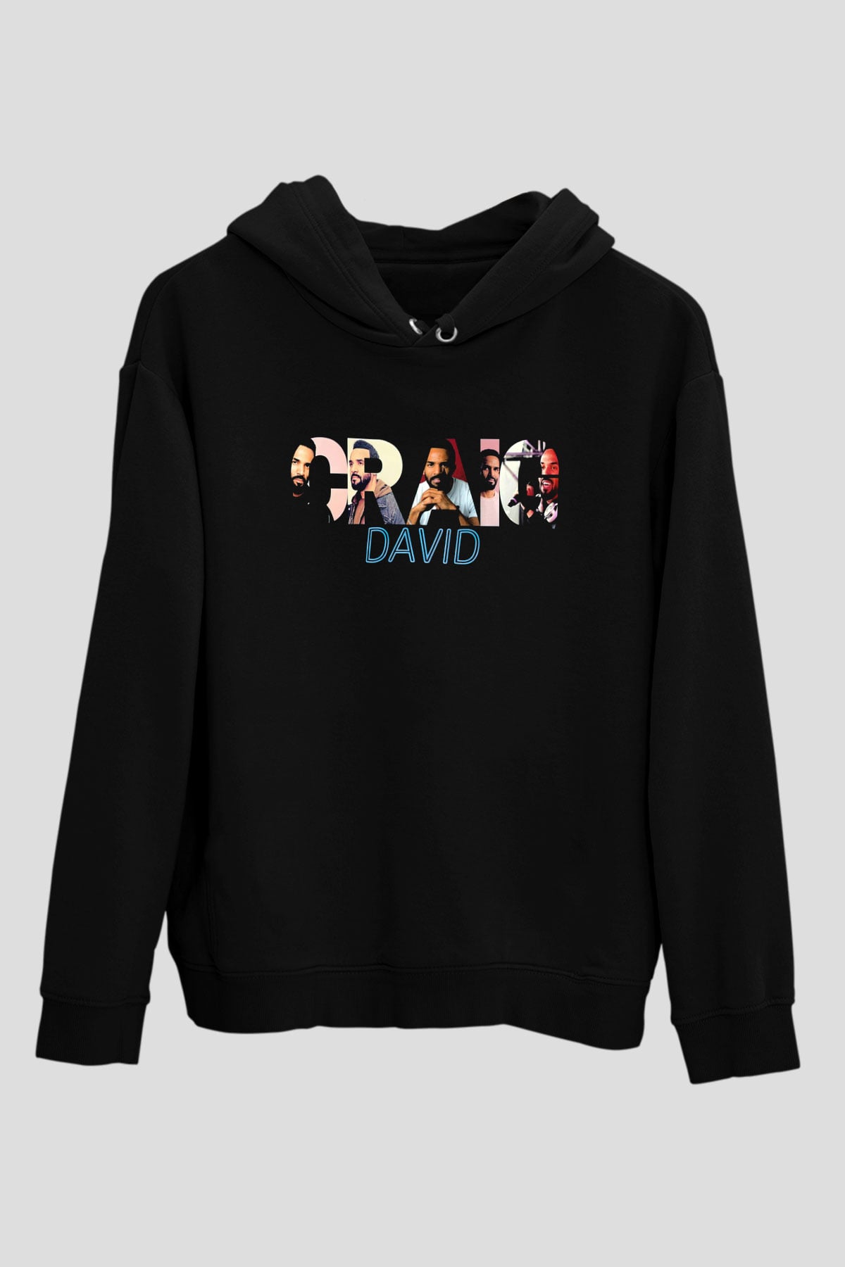 Craig David Siyah Unisex Kapüşonlu Sweatshirt
