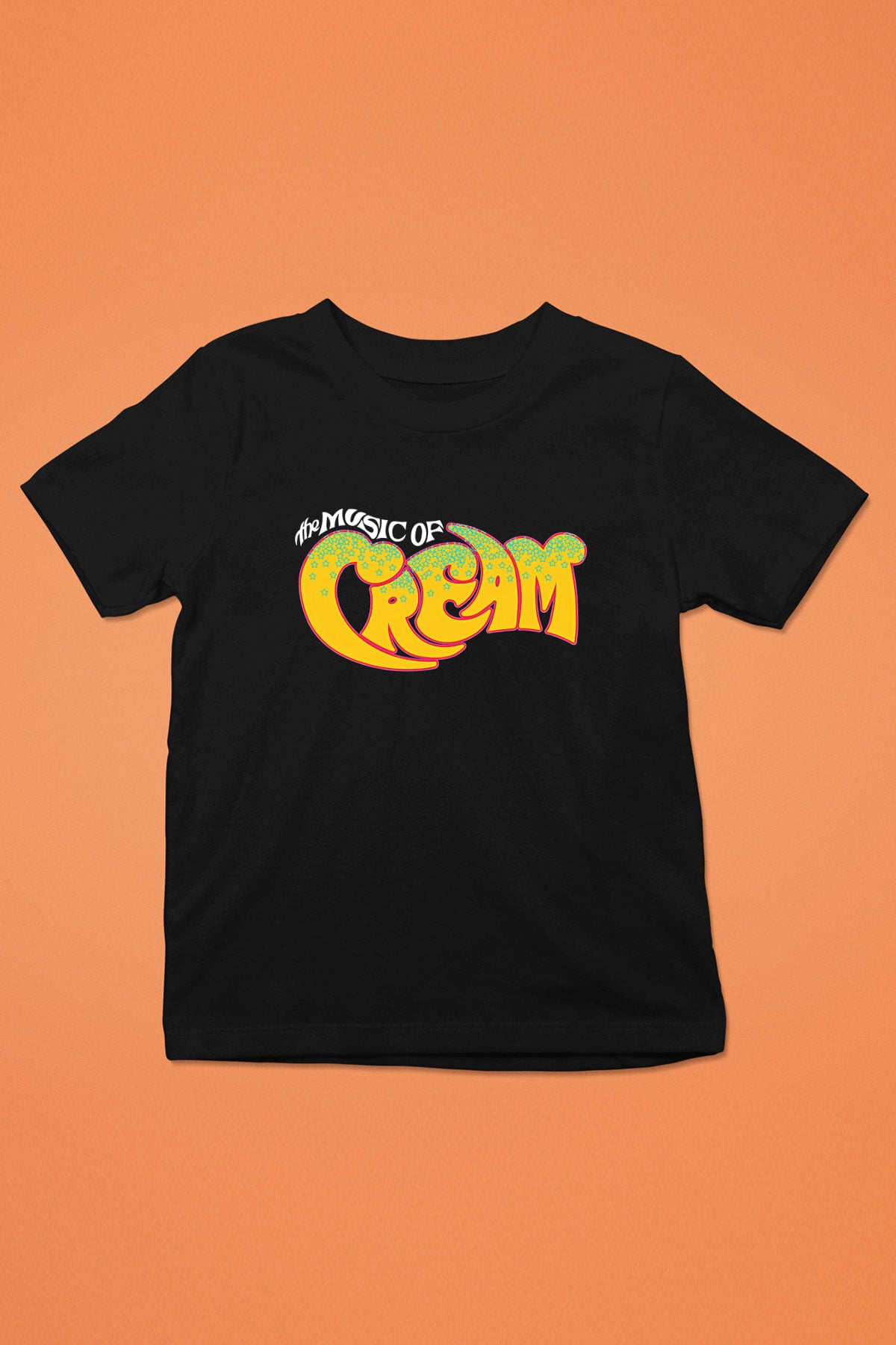 Cream Baskılı Unisex Siyah Çocuk Tişört - Tshirt