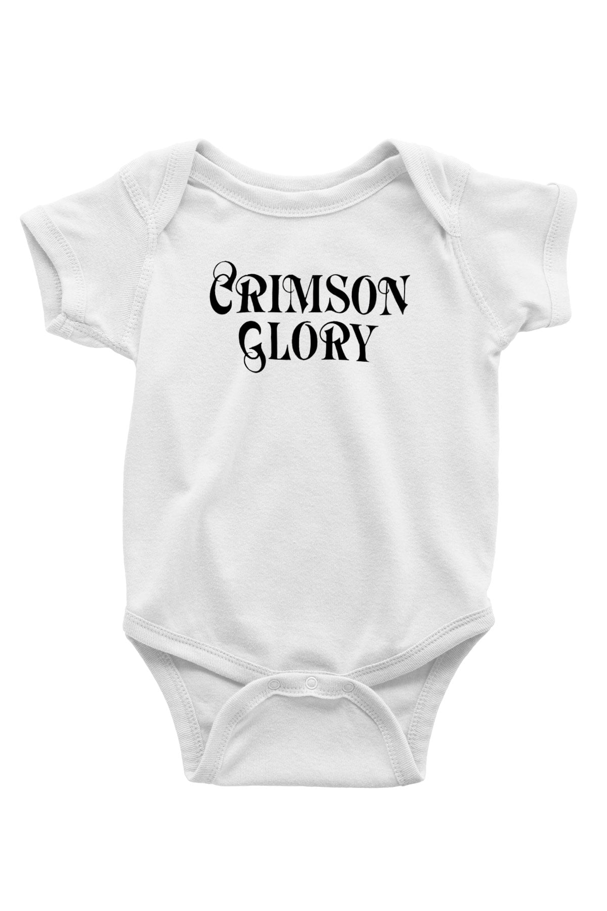 Crimson Glory Baskılı Beyaz Unisex Bebek Body - Zıbın