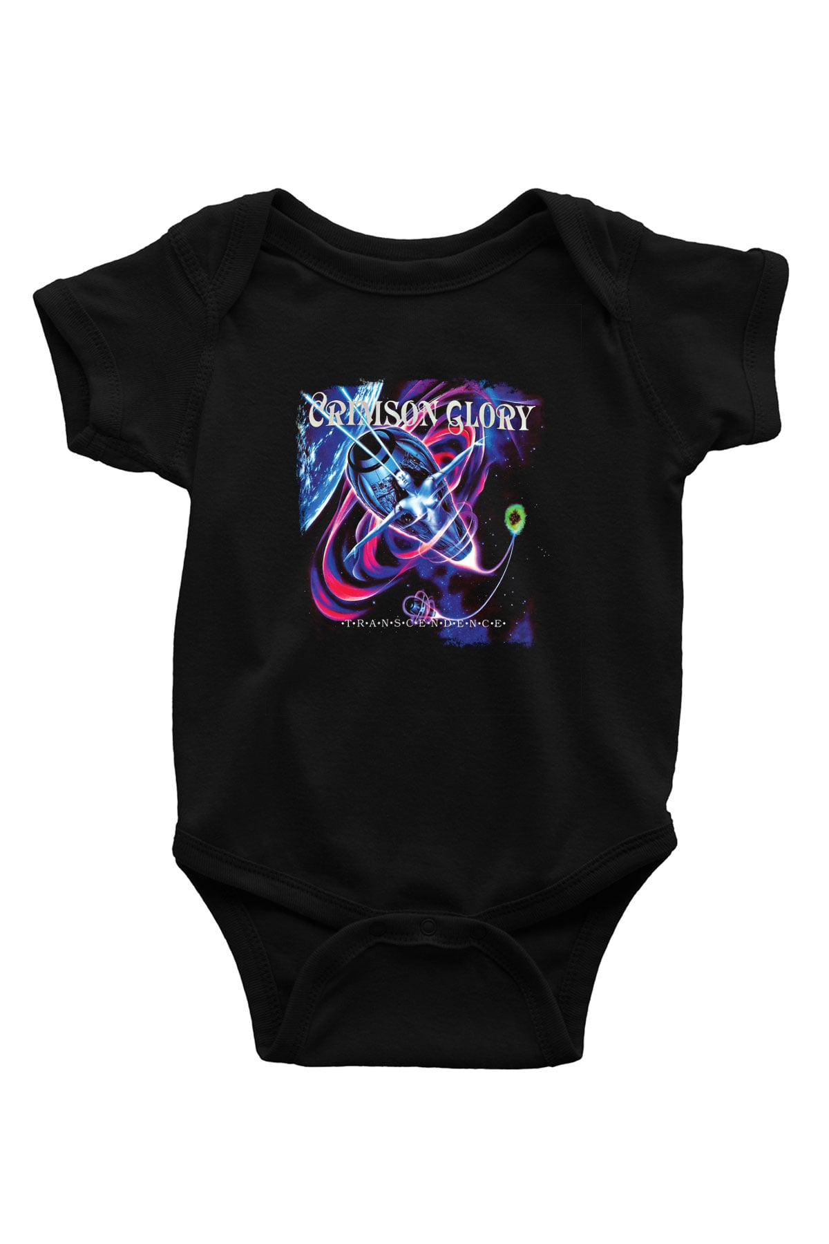 Crimson Glory Baskılı Unisex Siyah Bebek Body - Zıbın