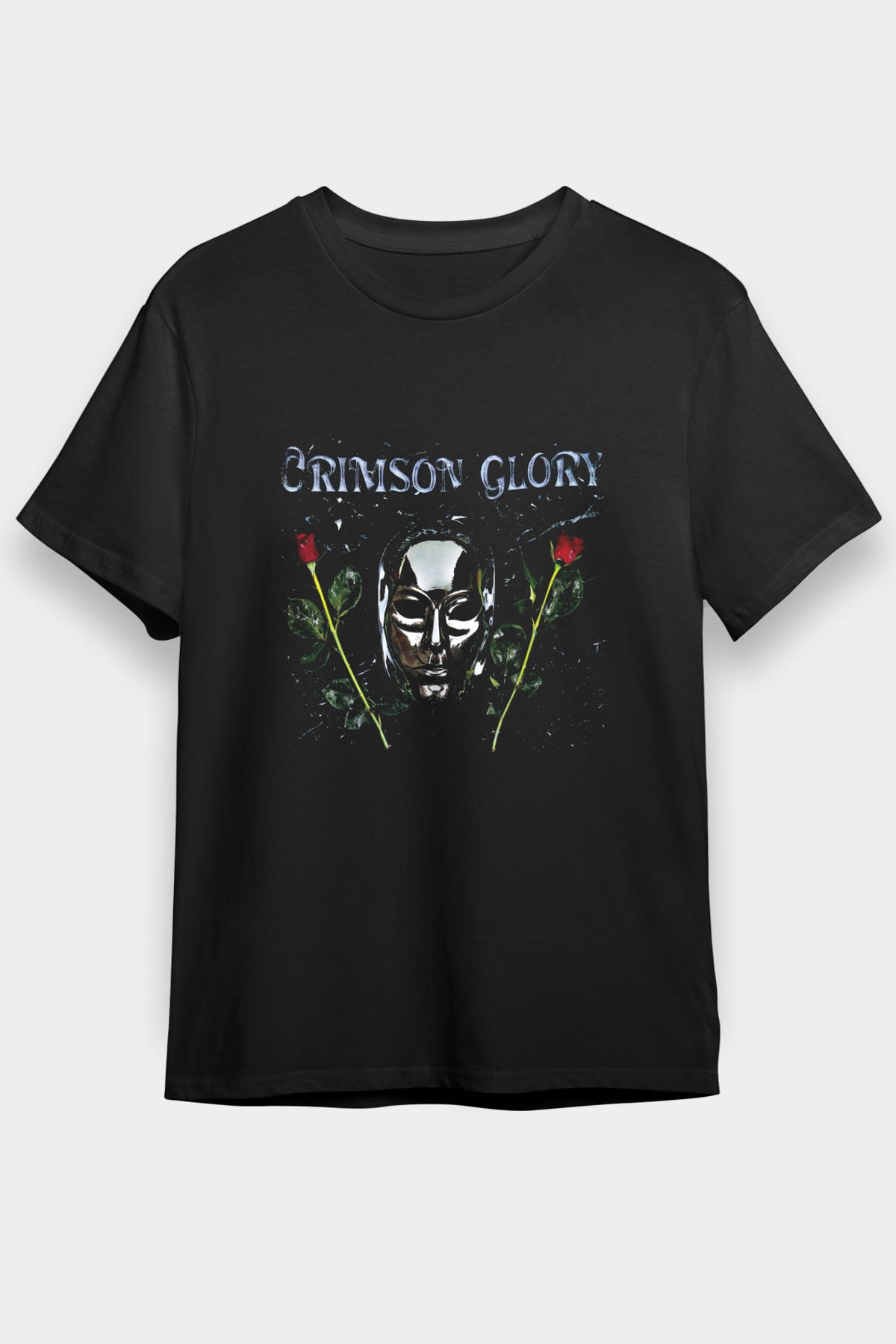 Crimson Glory Baskılı Unisex Siyah Tişört
