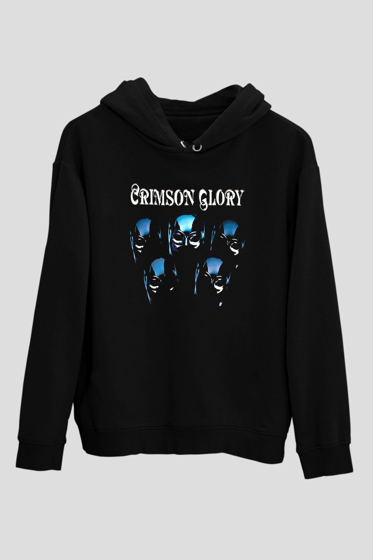 Crimson Glory Siyah Unisex Kapüşonlu Sweatshirt