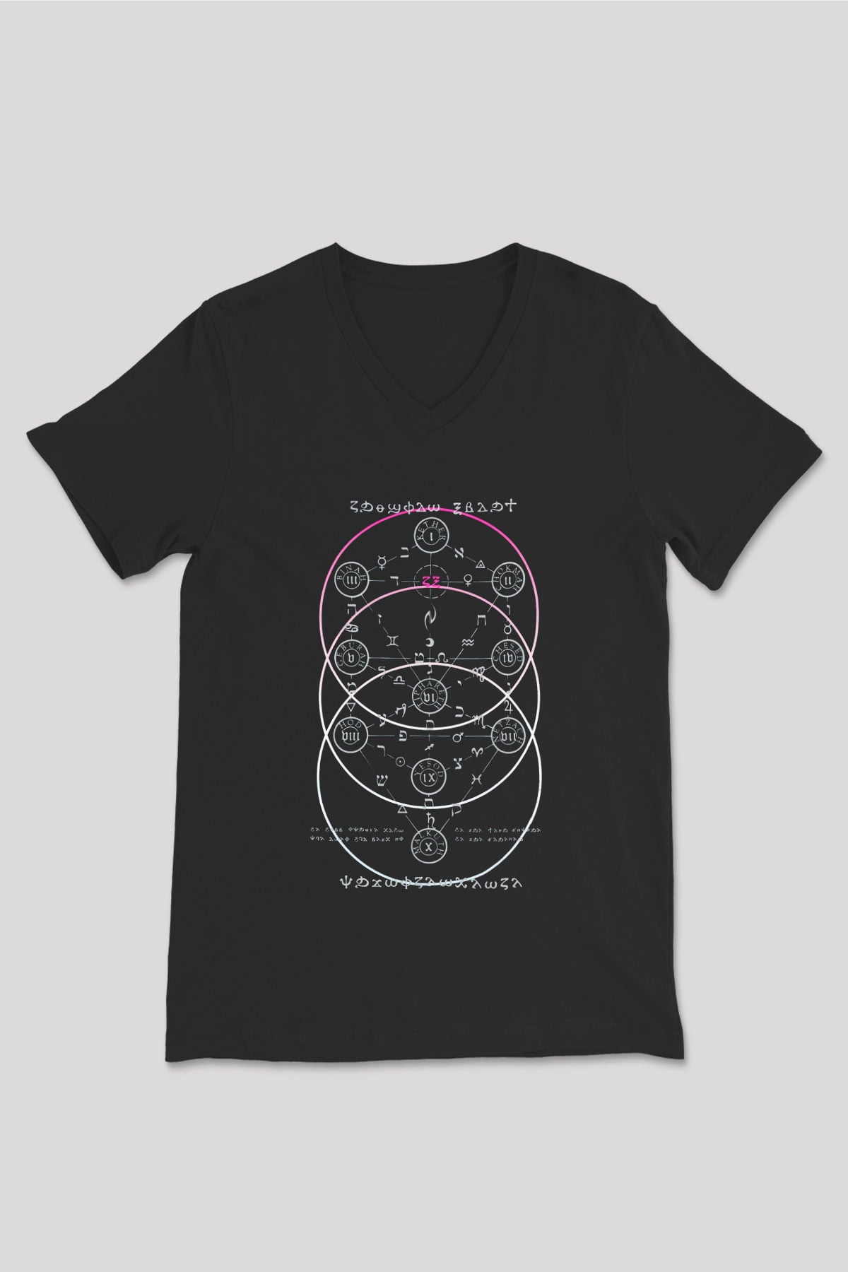 Crimson Glory Siyah Unisex V Yaka Tişört