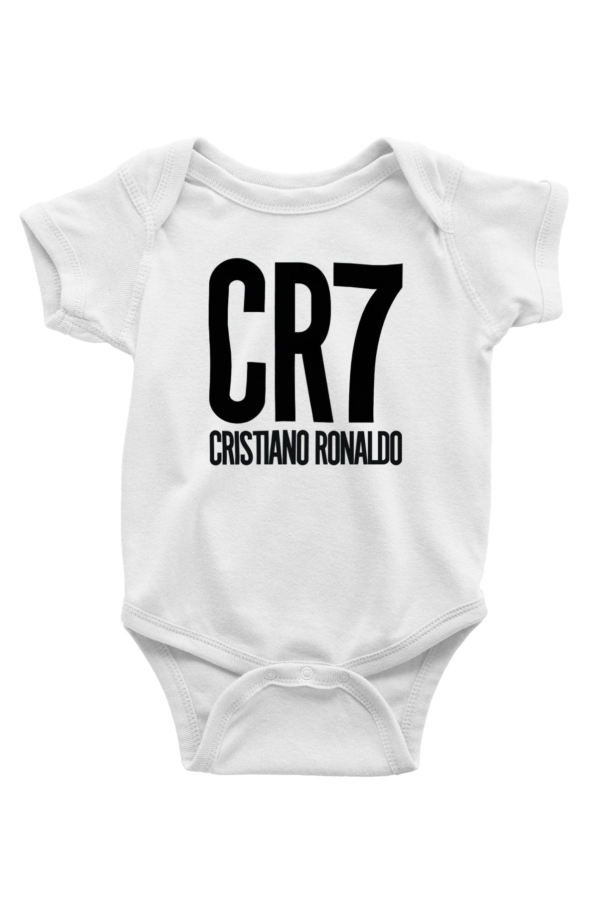 Cristiano Ronaldo Baskılı Beyaz Unisex Bebek Body - Zıbın