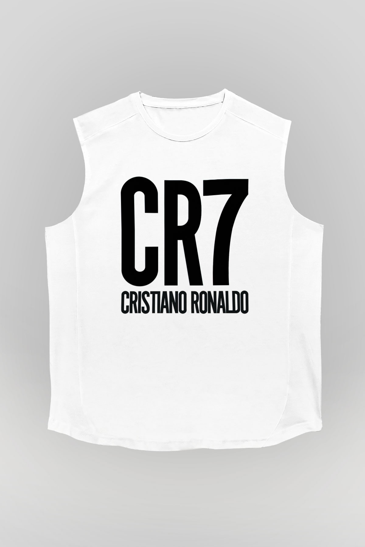 Cristiano Ronaldo Beyaz Unisex Kolsuz Tişört