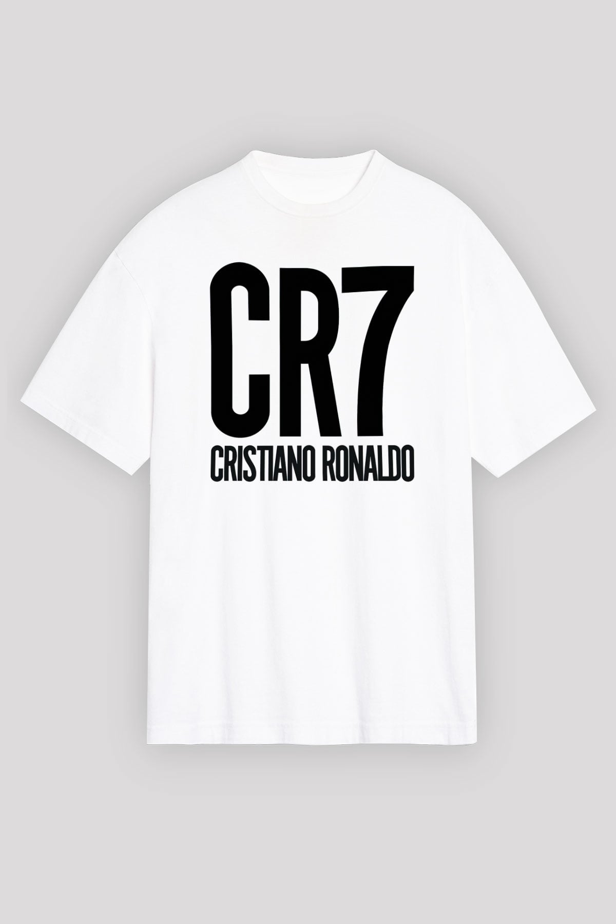 Cristiano Ronaldo Beyaz Unisex Oversize Tişört T-Shirt