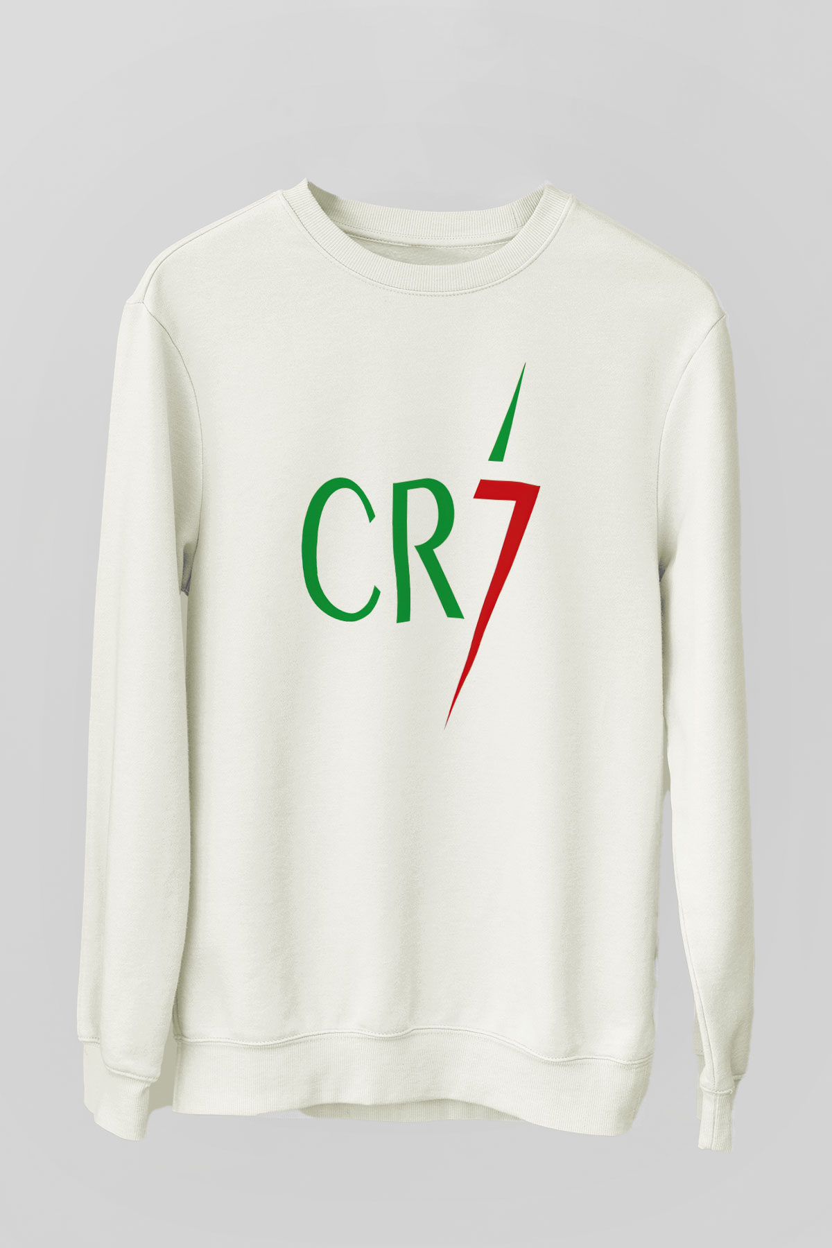 Cristiano Ronaldo Beyaz Unisex Sweatshirt