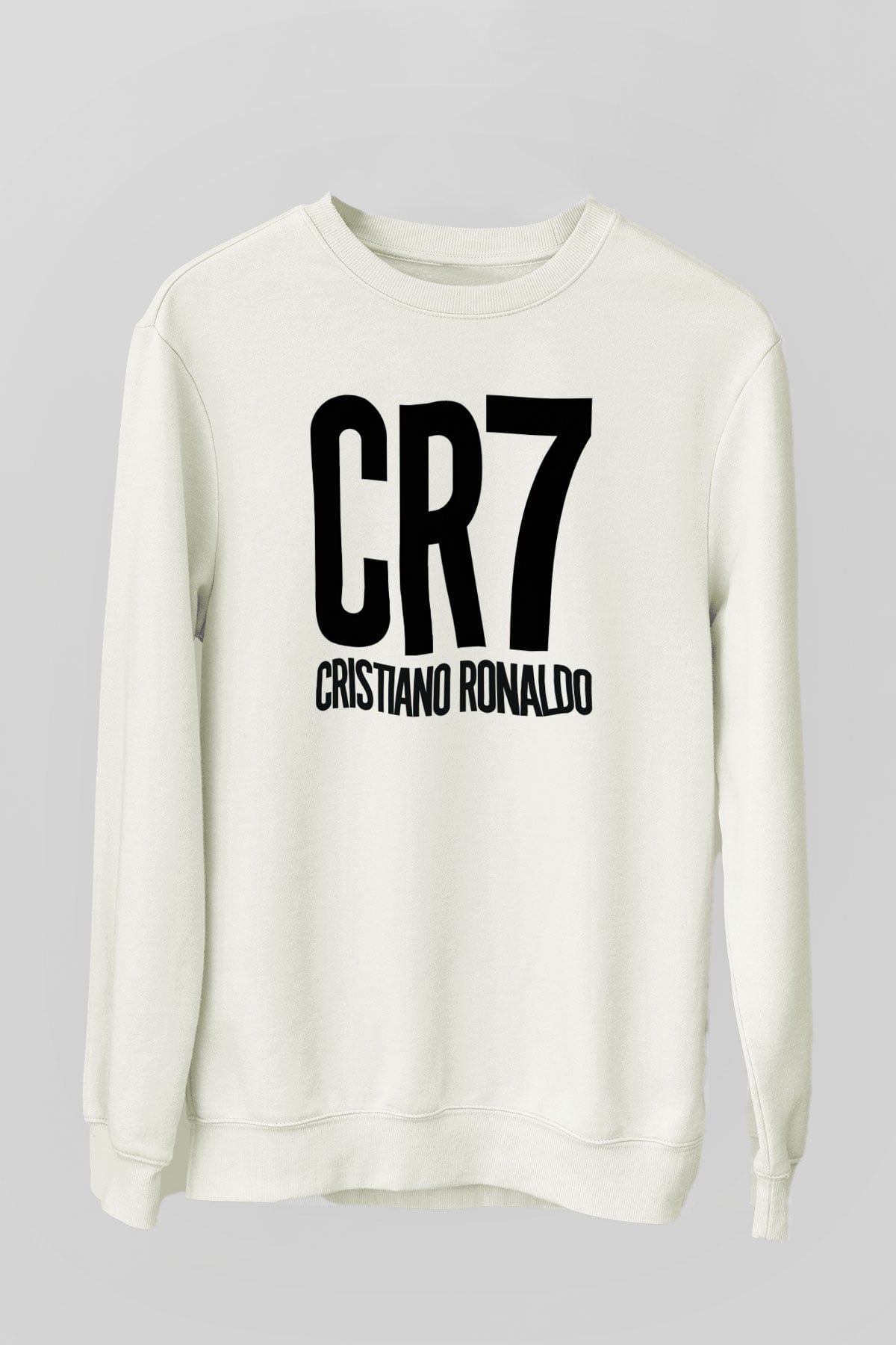 Cristiano Ronaldo Beyaz Unisex Sweatshirt